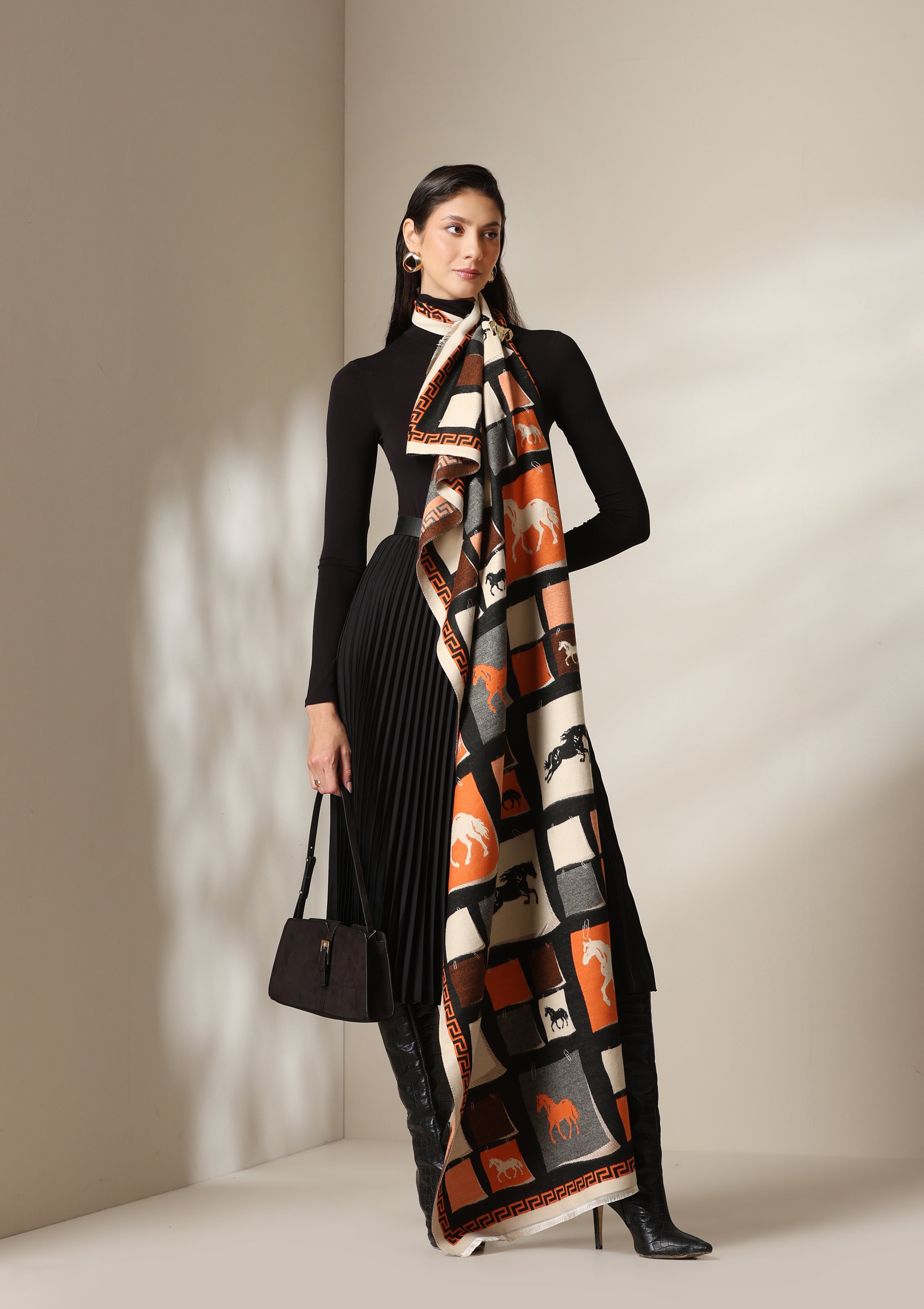 Equestrian Muse Thick vegan cashmere Stoles