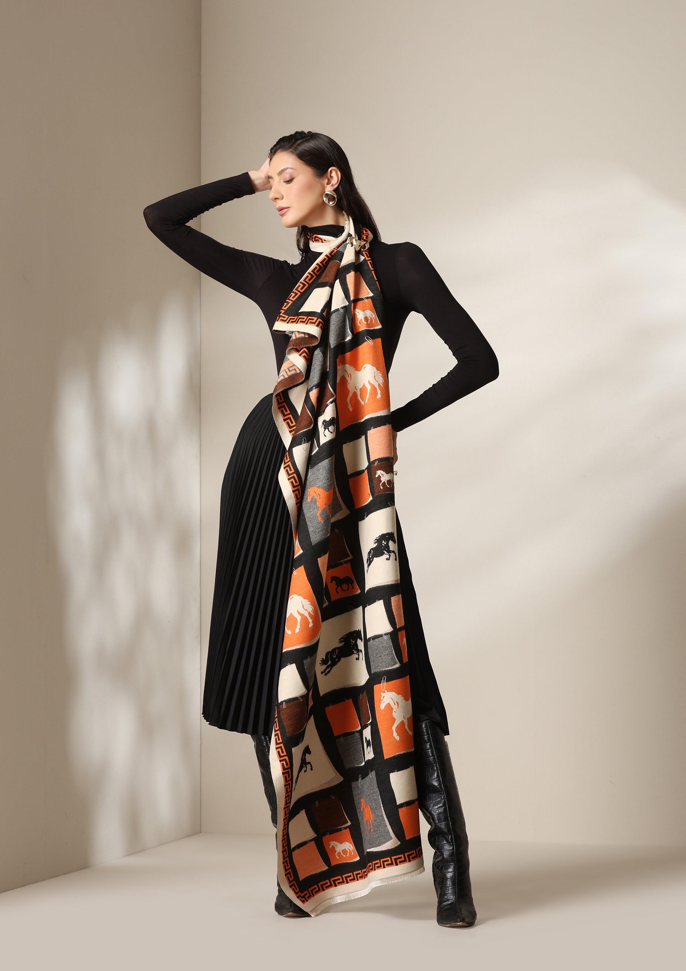 Equestrian Muse Thick vegan cashmere Stoles