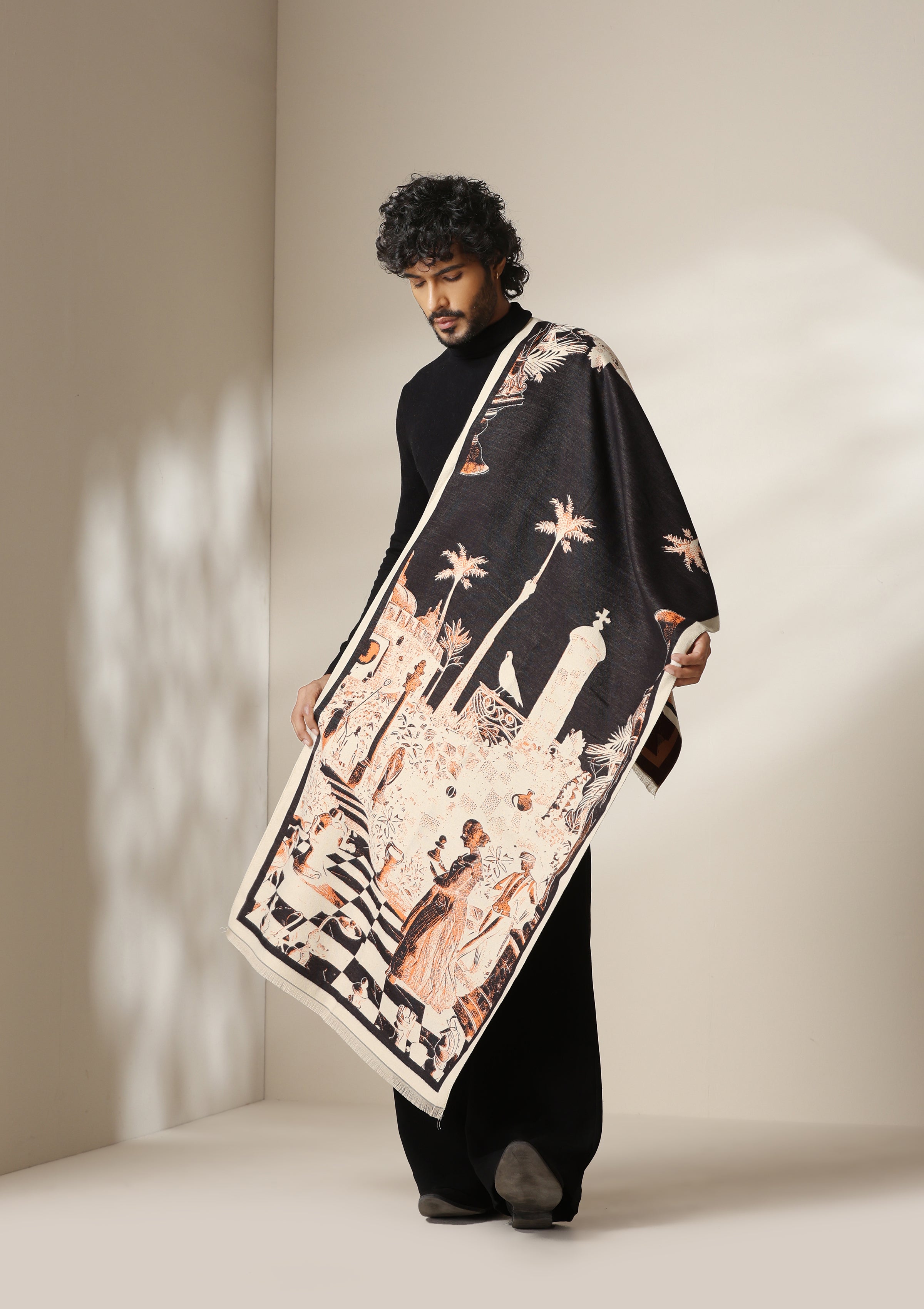 Royal Courtyard Thick vegan cashmere Stoles