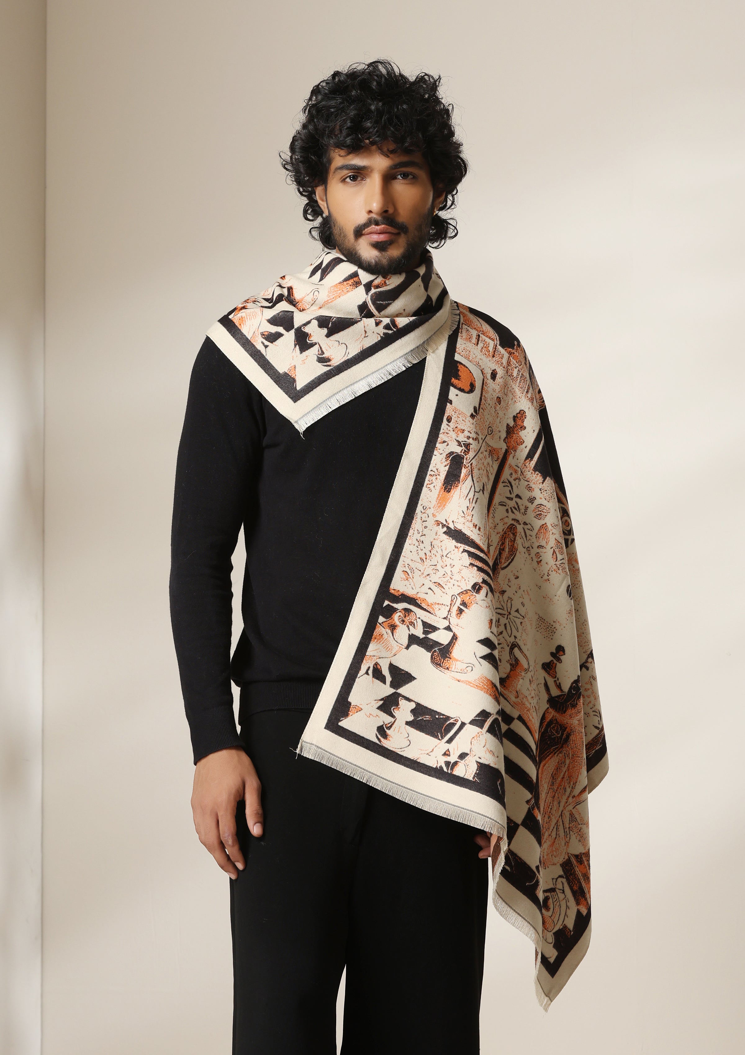 Royal Courtyard Thick vegan cashmere Stoles