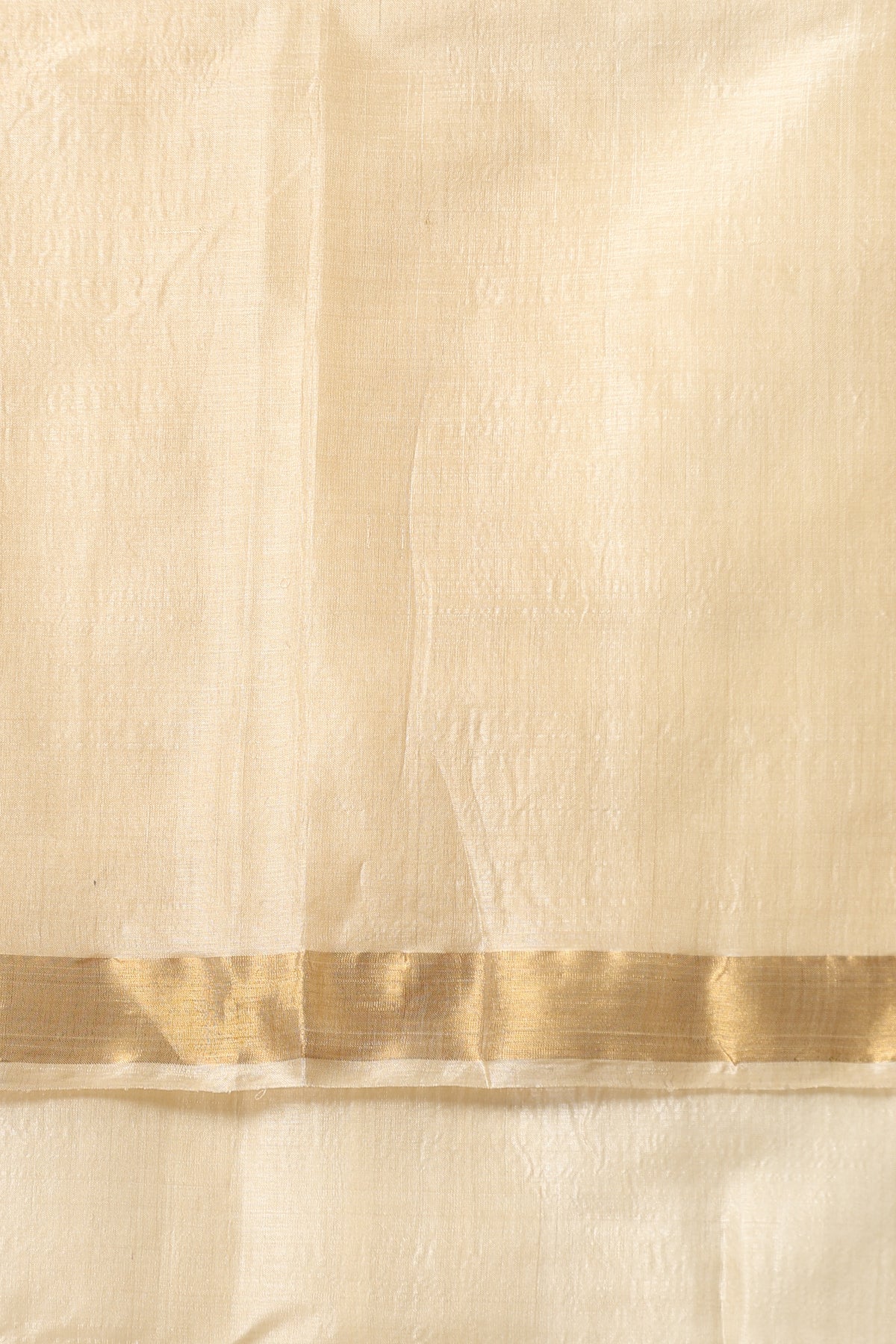 Daisy Handwoven Beige Kosa Silk Mark Saree