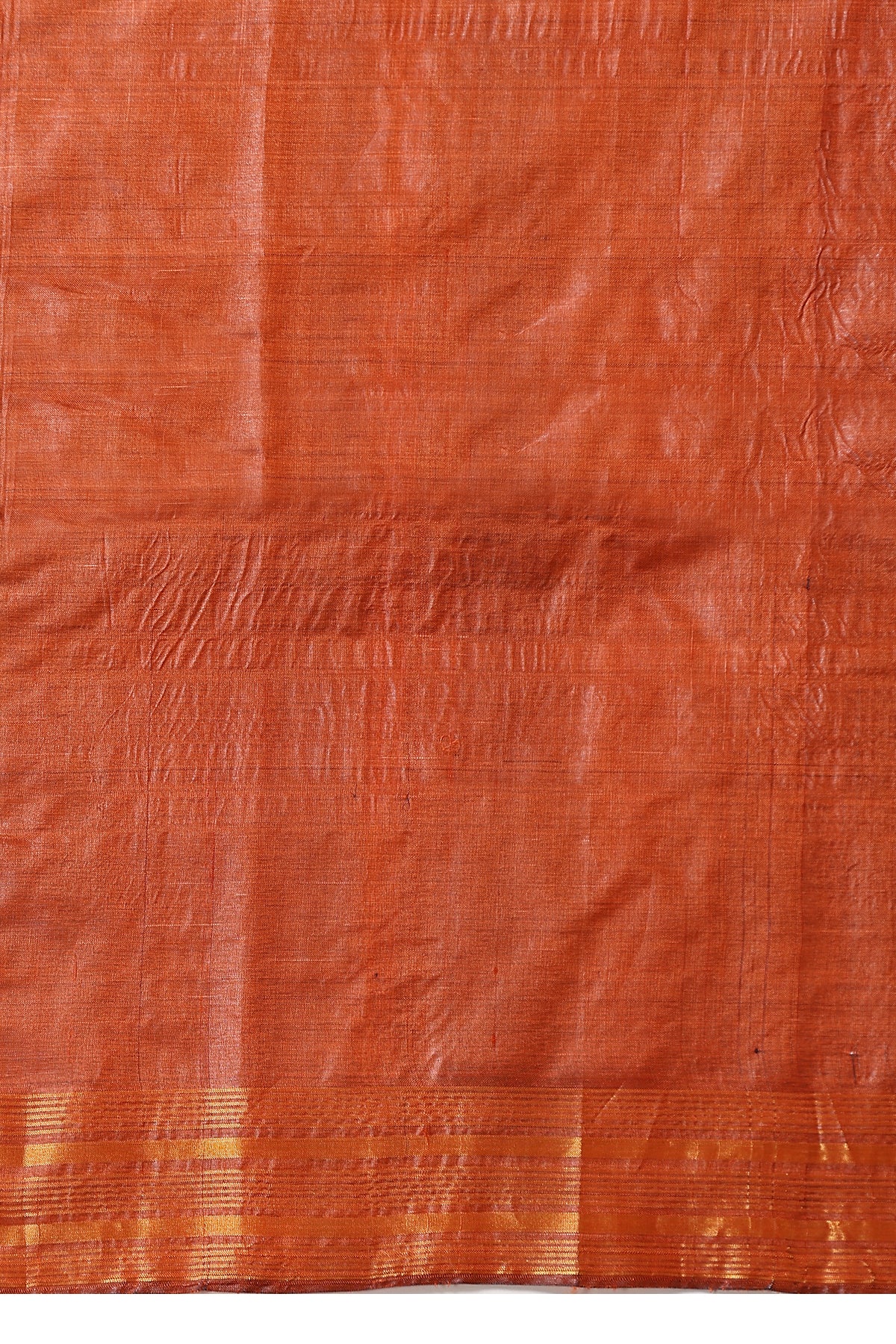 Jasmine Handwoven Orange Kosa Silk Mark Saree