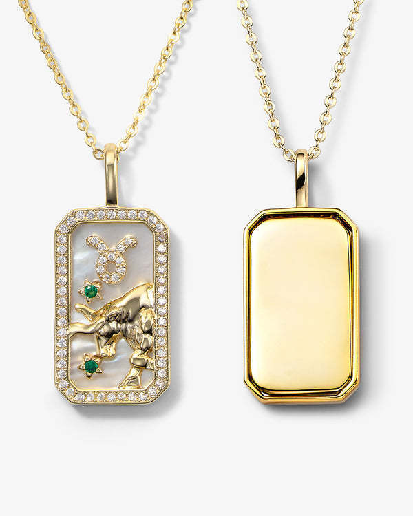 Taurus Zodiac Pendant | 18K Gold-Plated Necklace