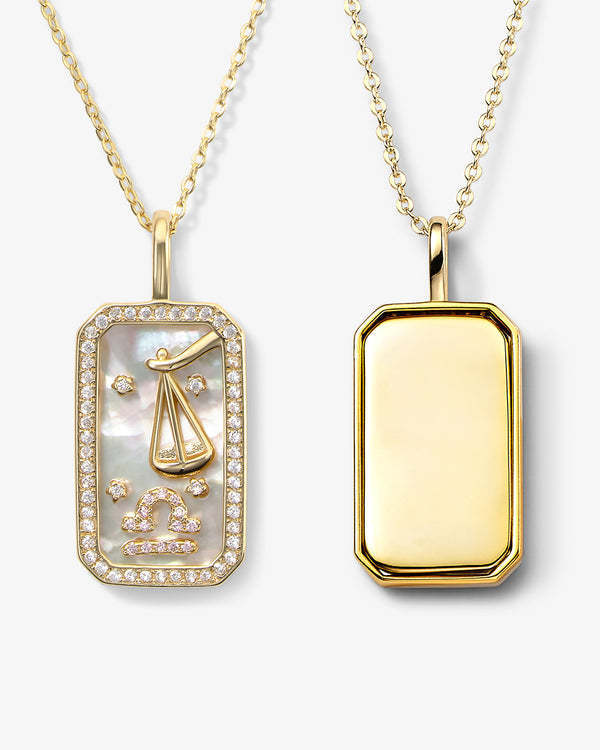 Libra Zodiac Pendant | 18K Gold-Plated Necklace
