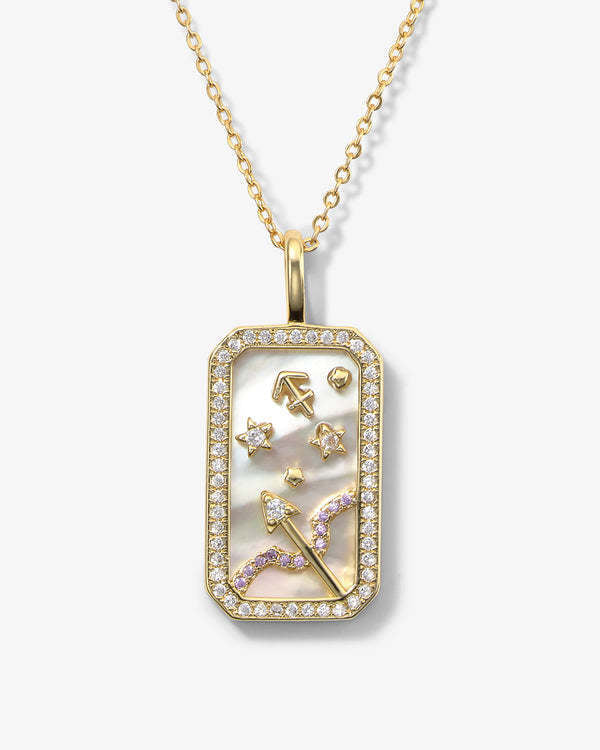 Sagittarius Zodiac Pendant | 18K Gold-Plated Necklace