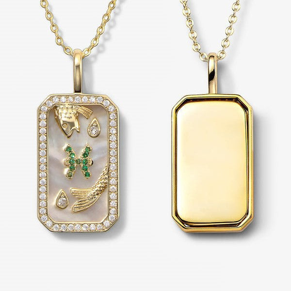 Pisces Zodiac Pendant | 18K Gold-Plated Necklace