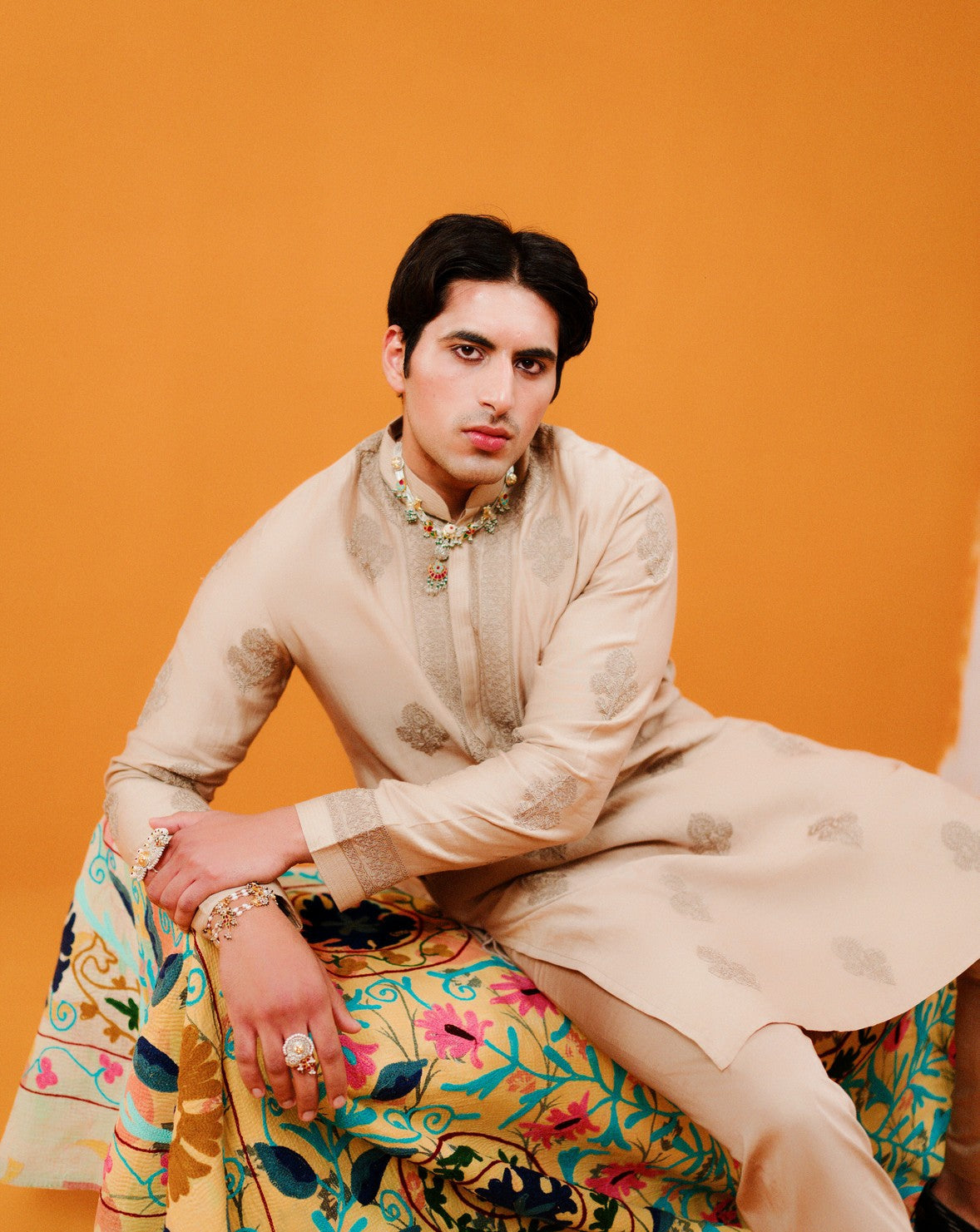 Beige Kurta With Pants