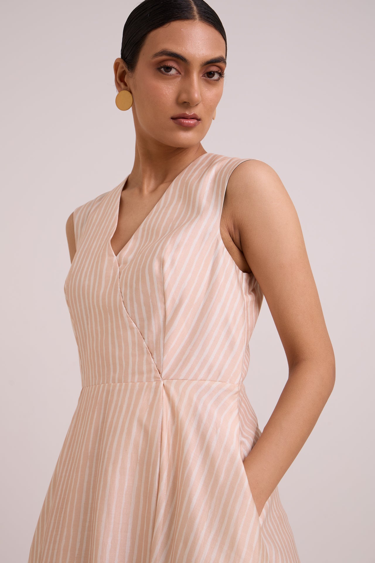 Bambi - Almond Striped Cruise Dress
