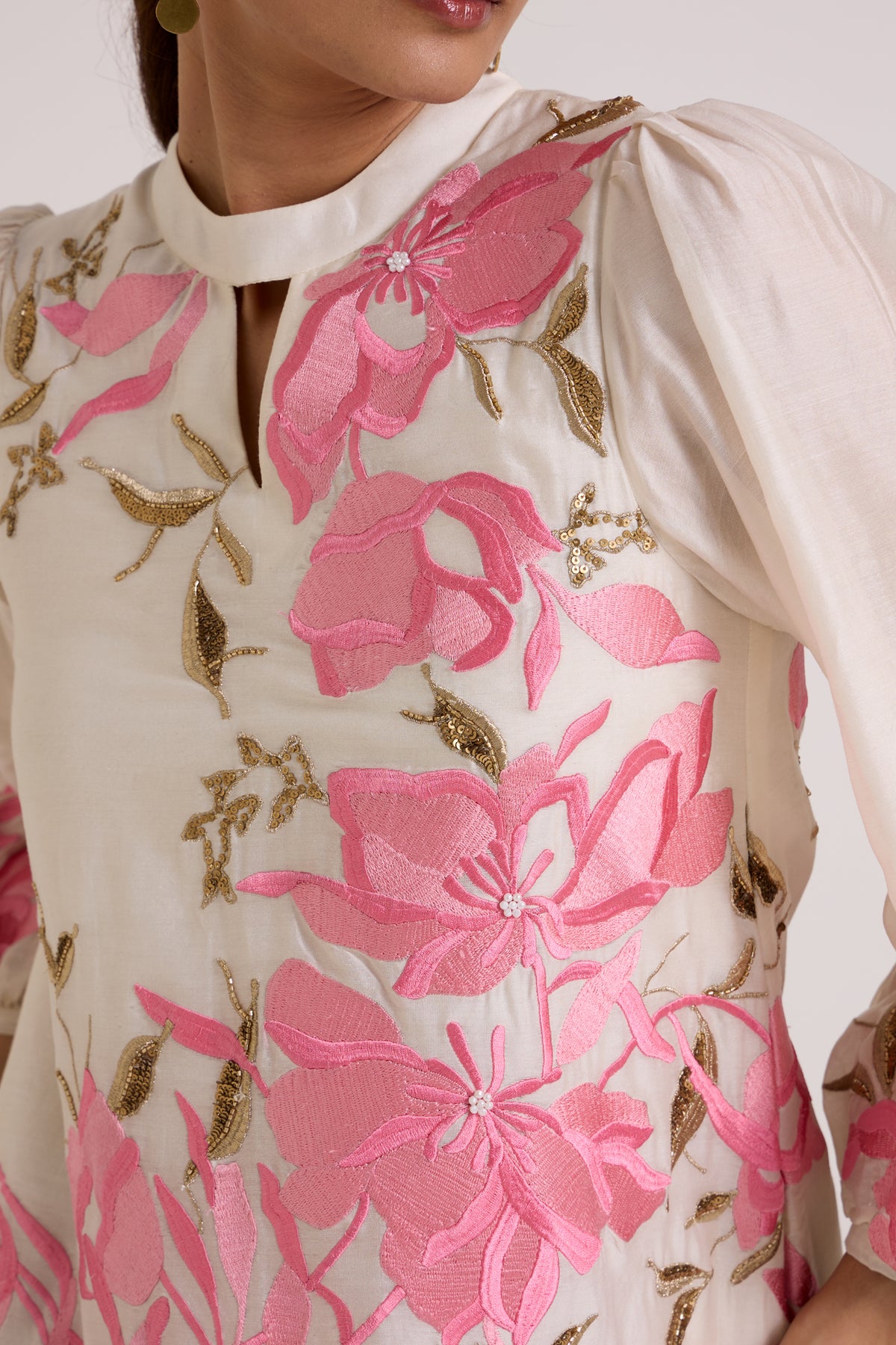 Ivory Nidam - In-Bloom Short Dress