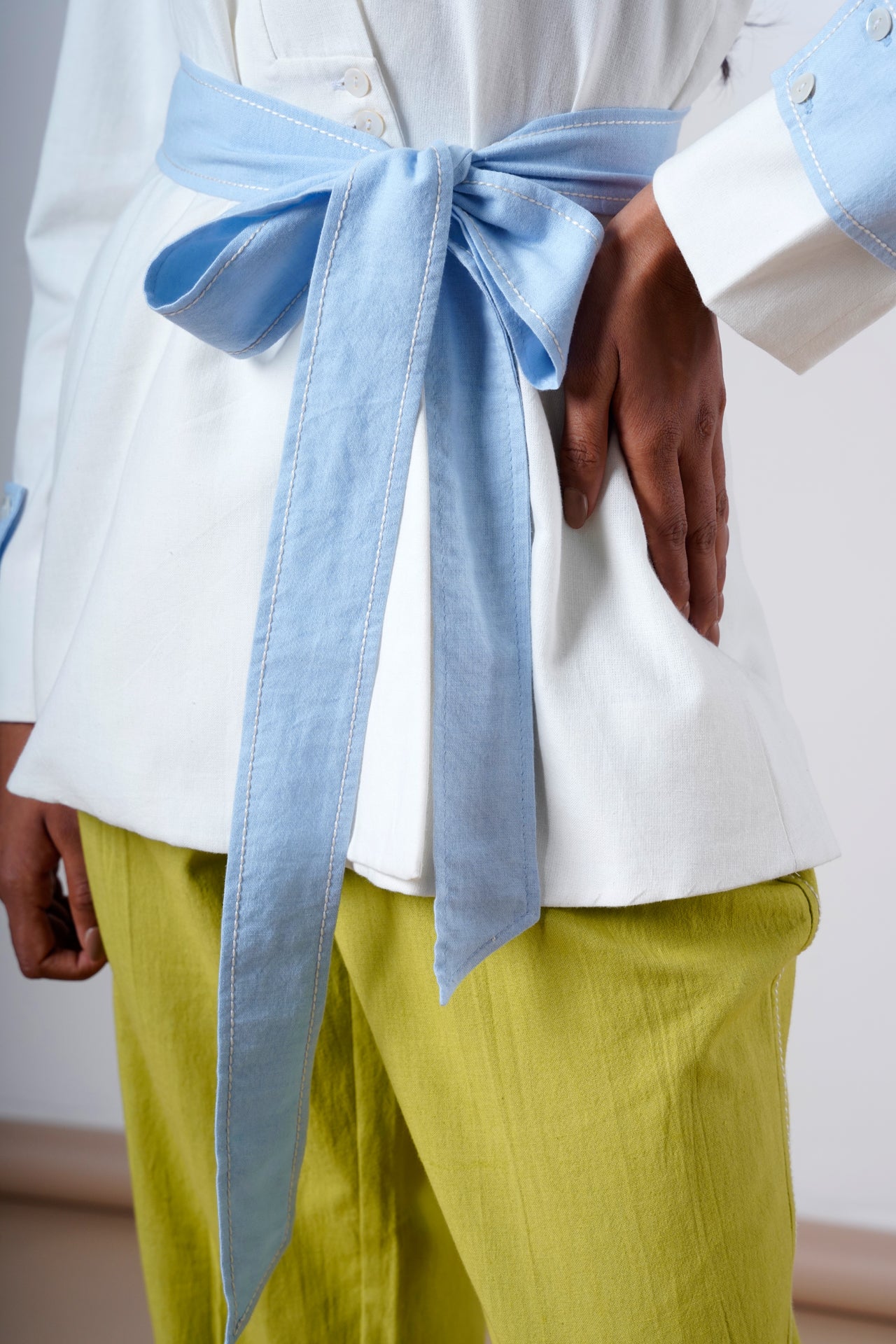 Taj-serene-ice-top-olive-pants