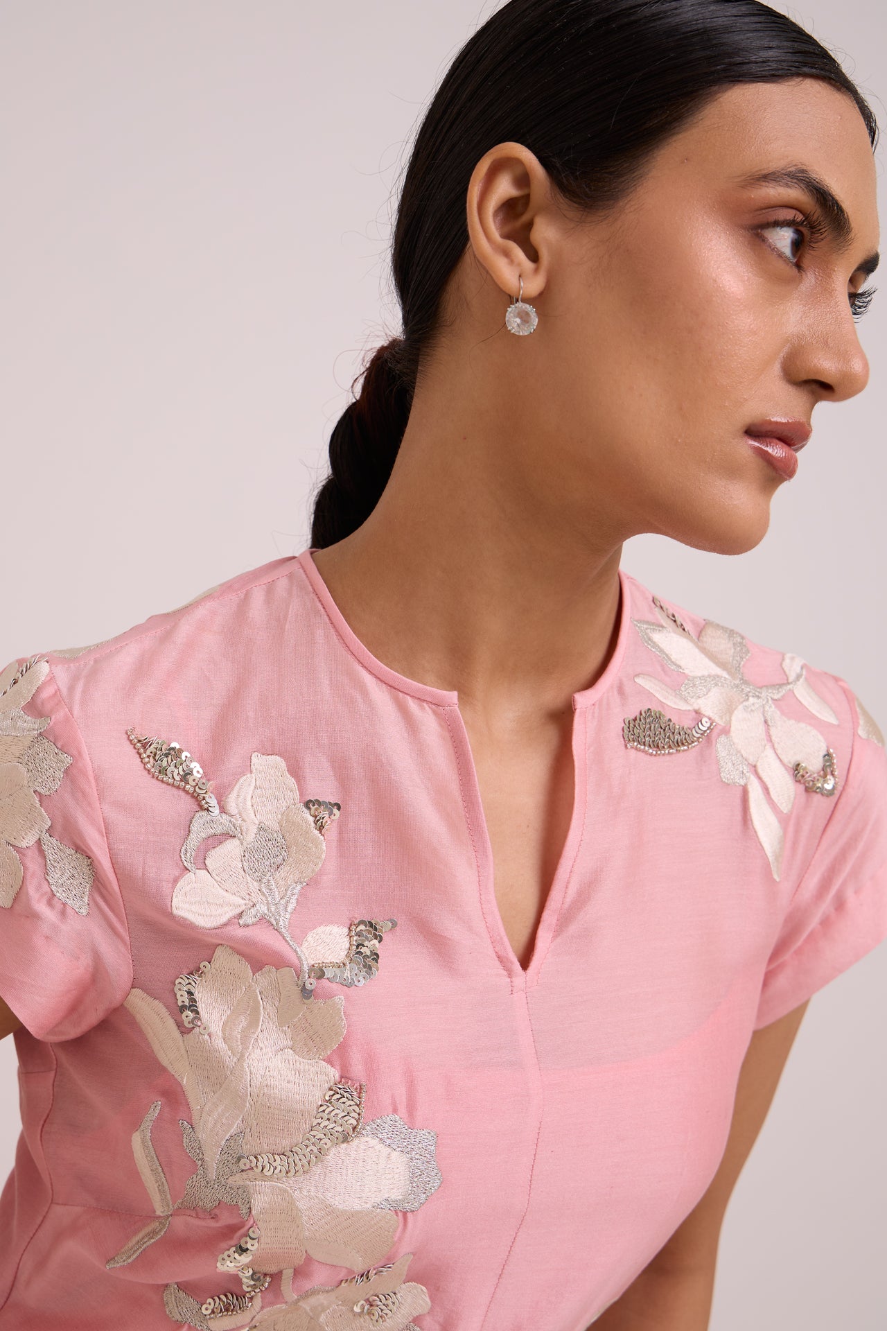 Lizzy - Blush Pink Prism Long Dress