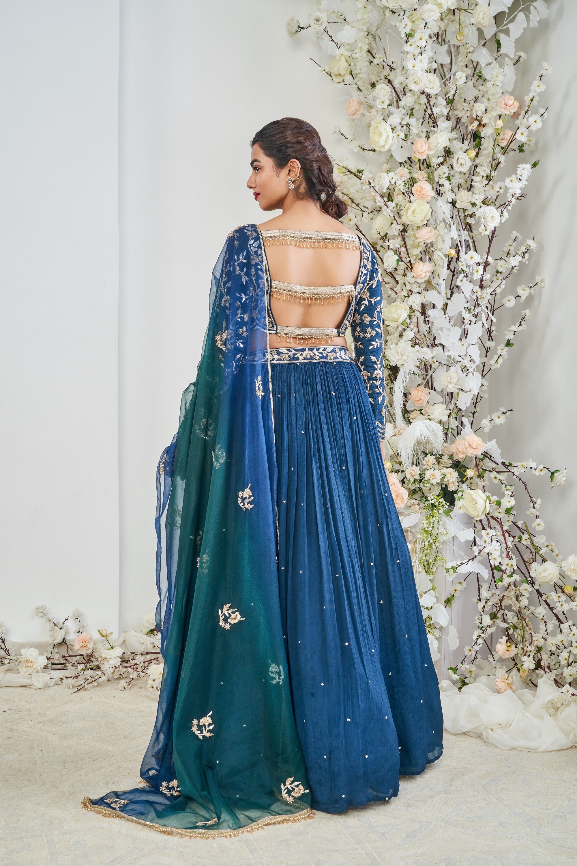 Teal Blue Lehenga Set