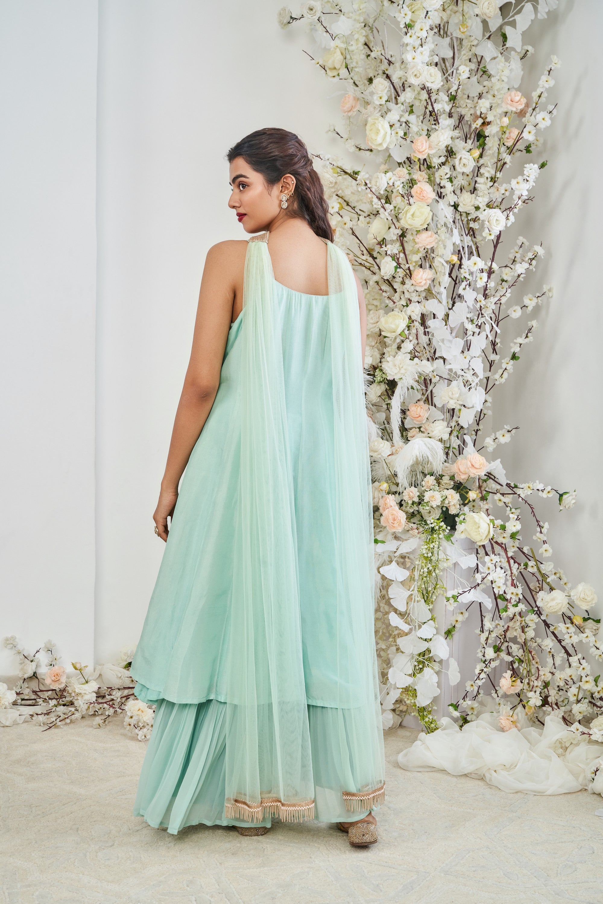 Turq Kalidar Embroidered Anarkali Set