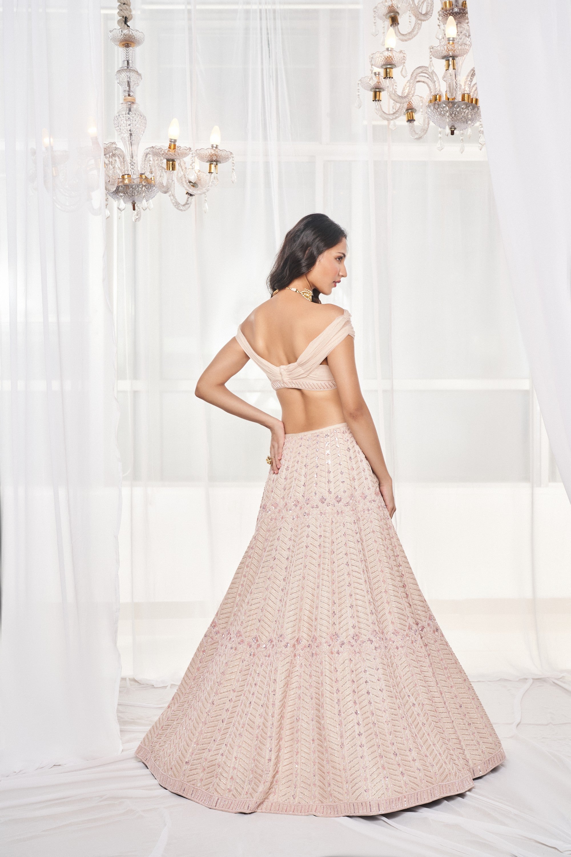 DUSTY BEIGE LEHENGA SET
