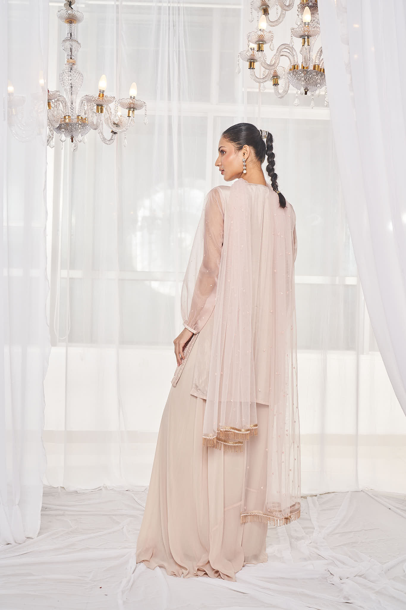 Geometric Embroidered Pant Set