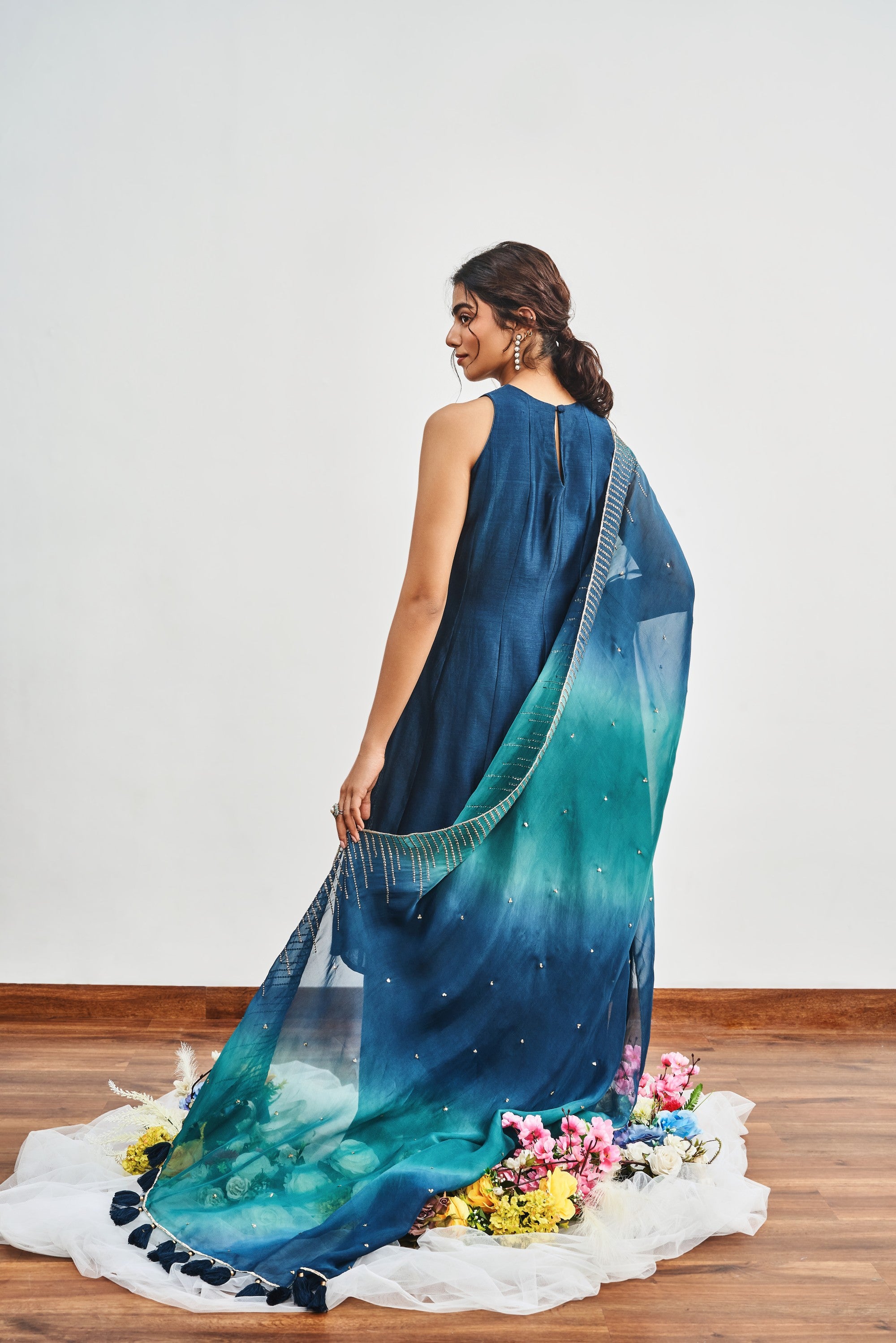 Teal Blue Kalidaar Set