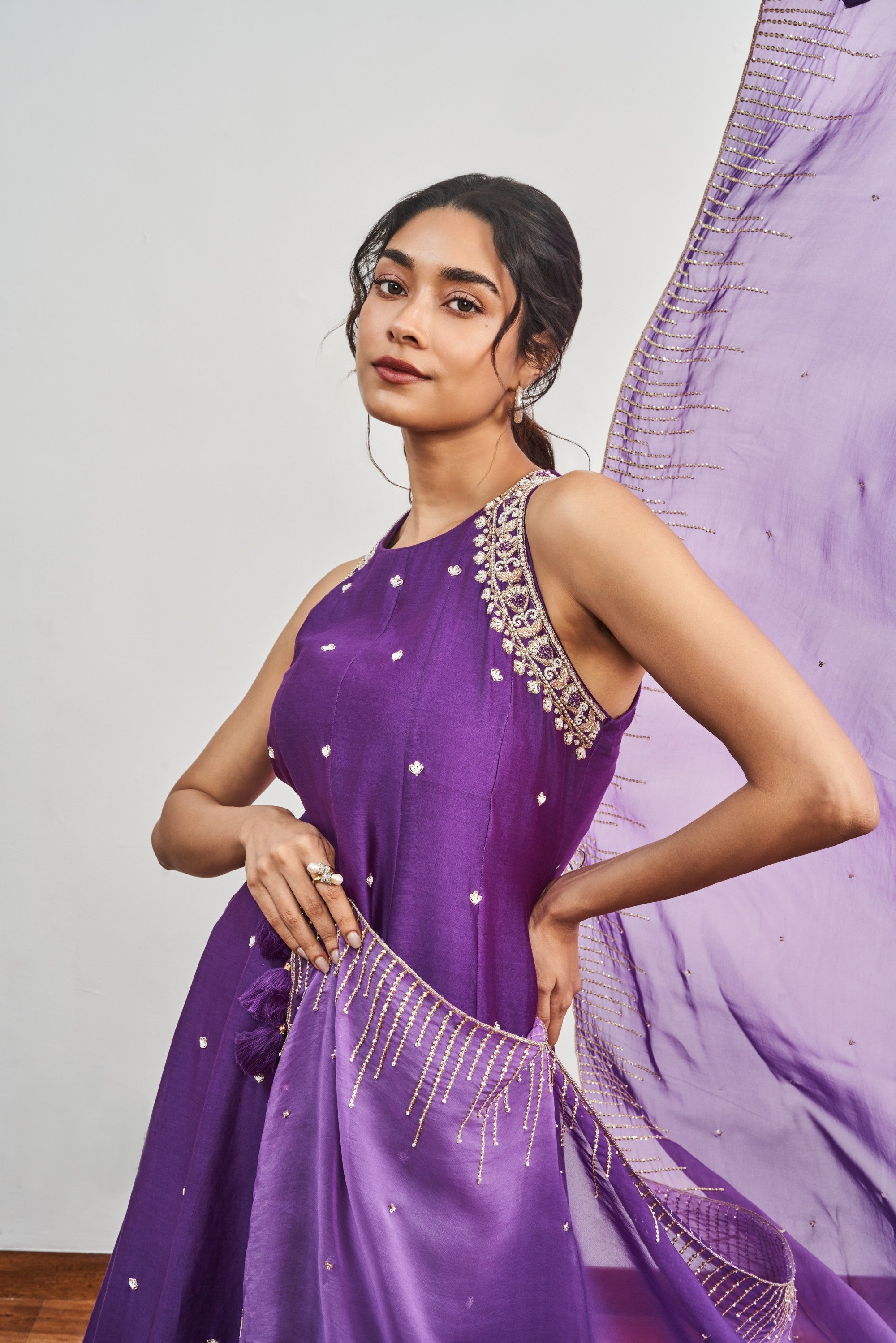 Purple Kalidaar Set