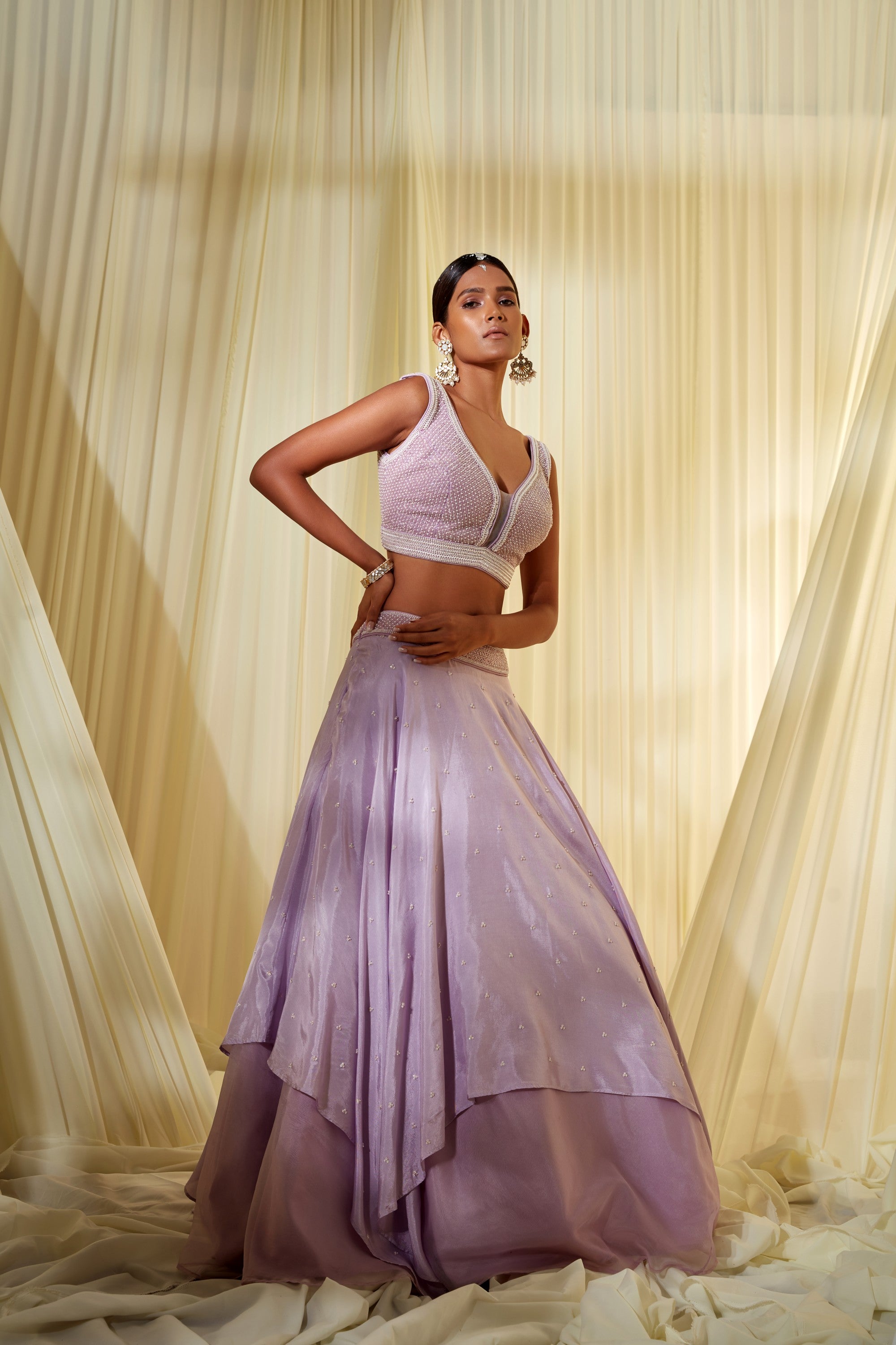 Lilac Lehenga Set