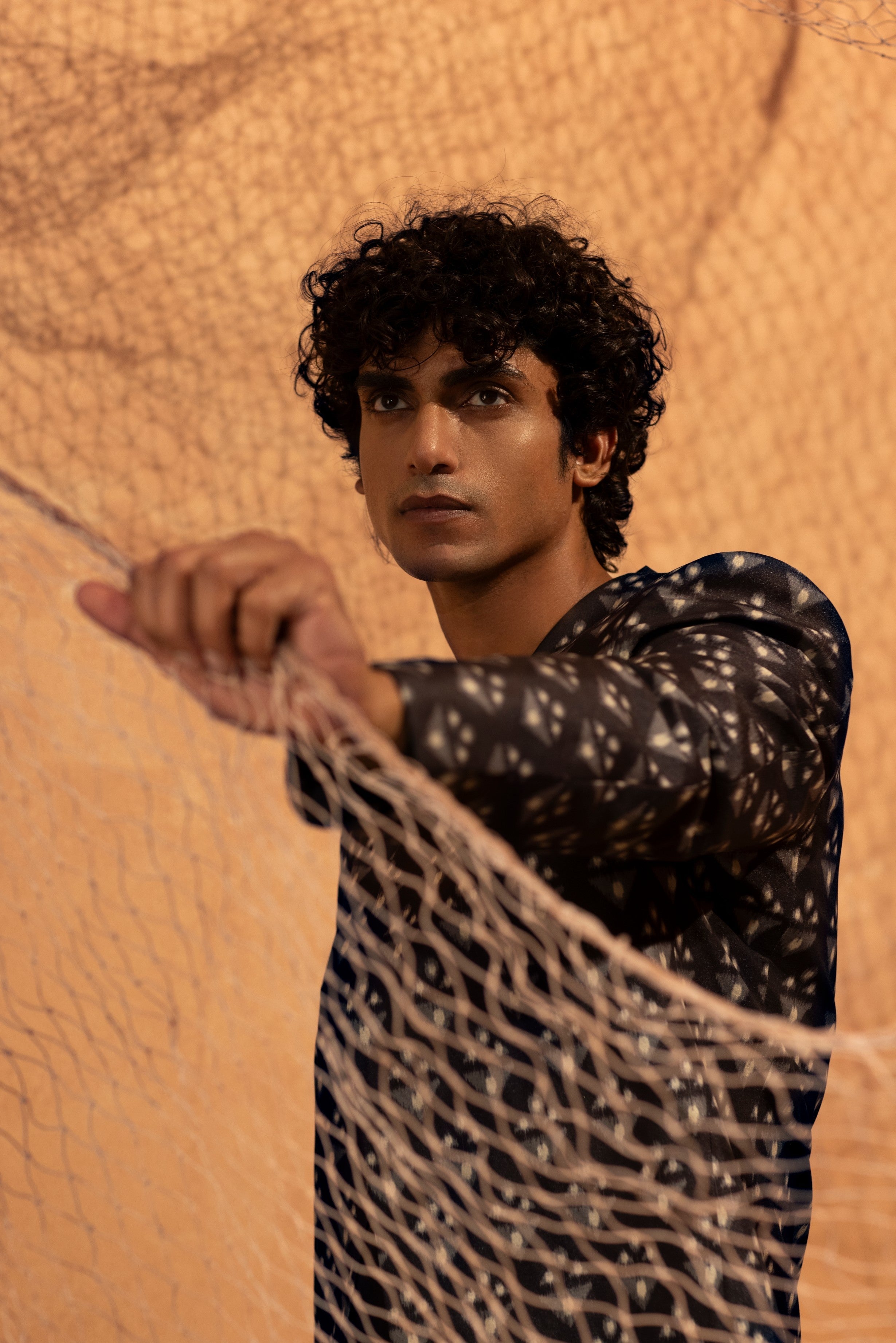 Black Amber Indo Western - Jacket with Kurti and pants