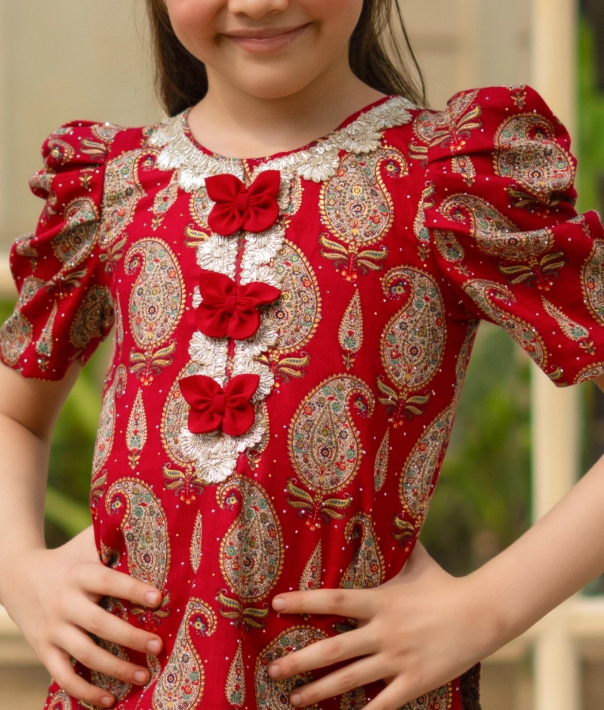 Pink Printed Kurti Salwar Set