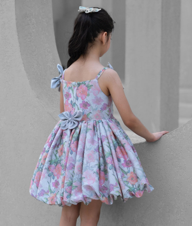 Floral Printed Shimmer Frock