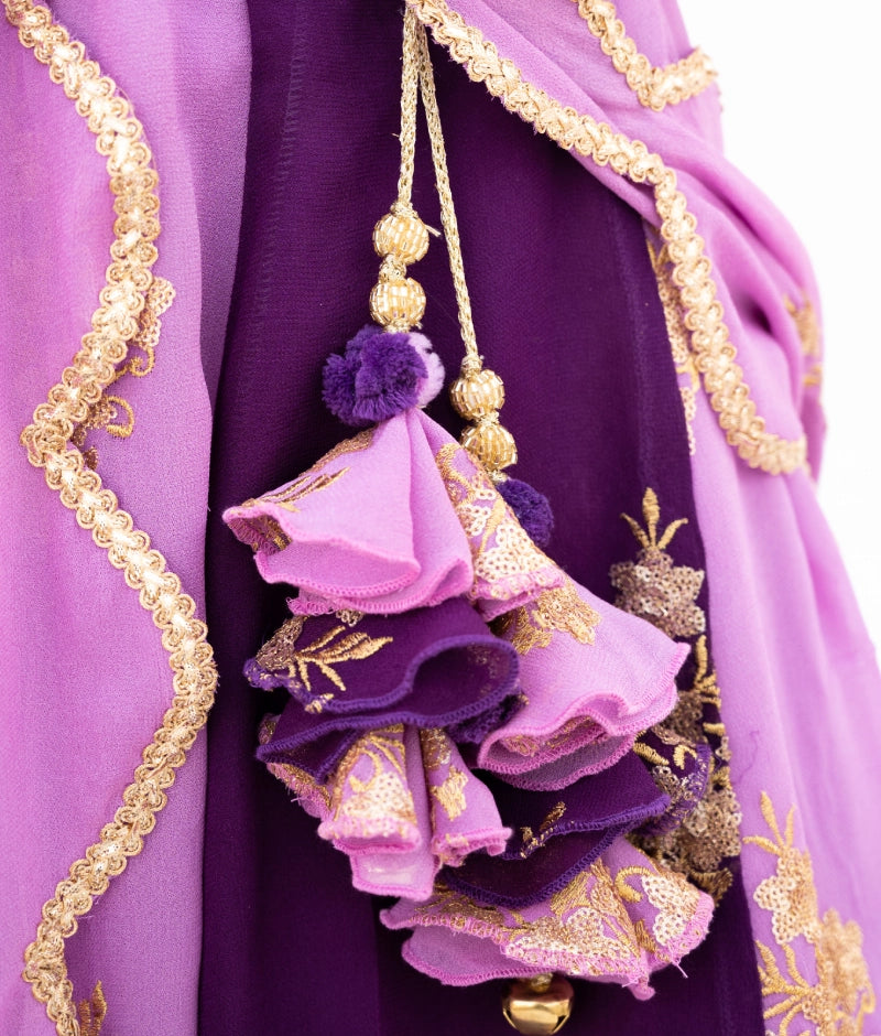 Lilac & Purple Embroidered Lehenga Set