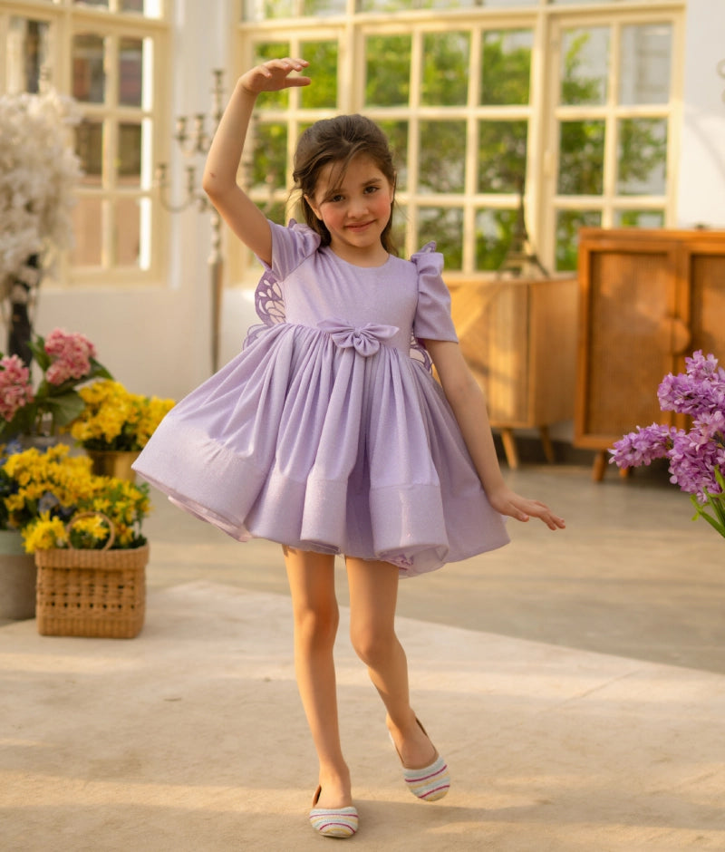 Lilac Shimmer Butterfly Frock
