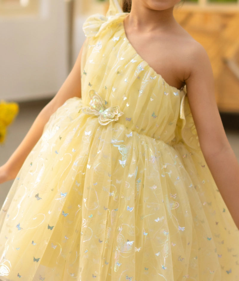 Yellow Butterfly Frock