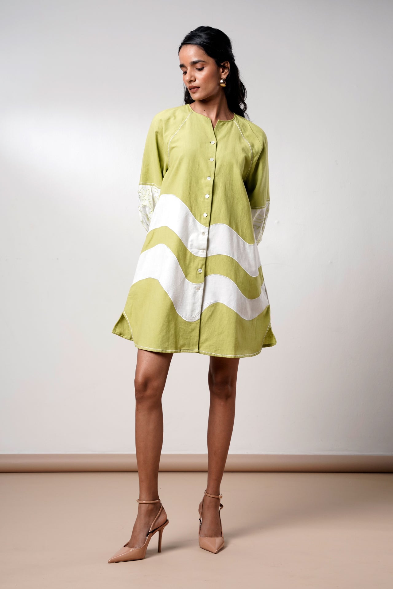 Hope-olive-bloom-Short dress