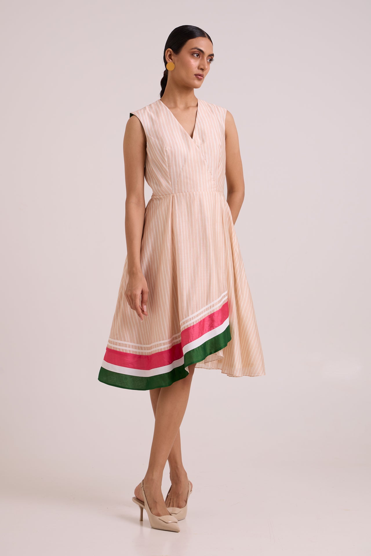 Bambi - Almond Striped Cruise Dress