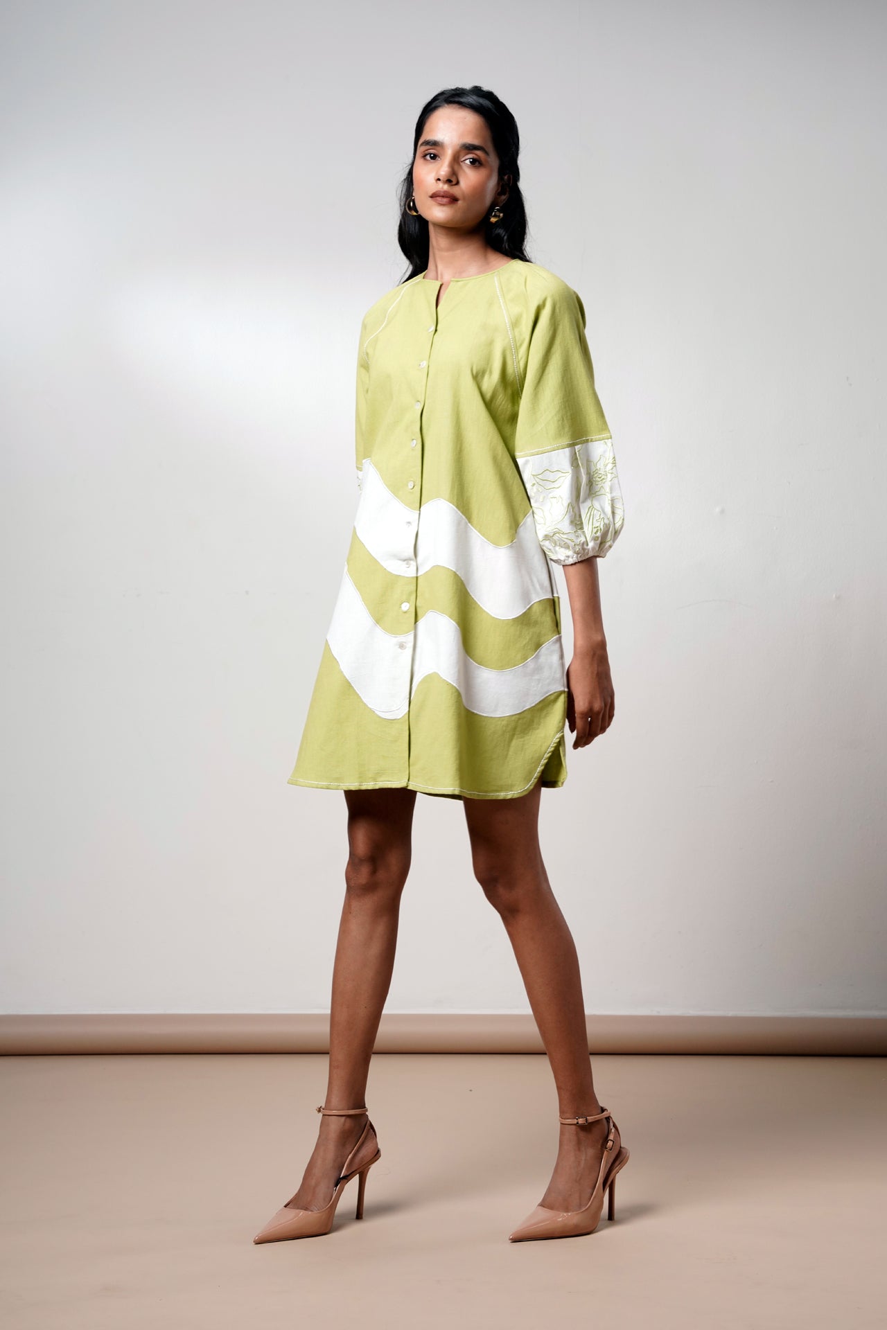 Hope-olive-bloom-Short dress