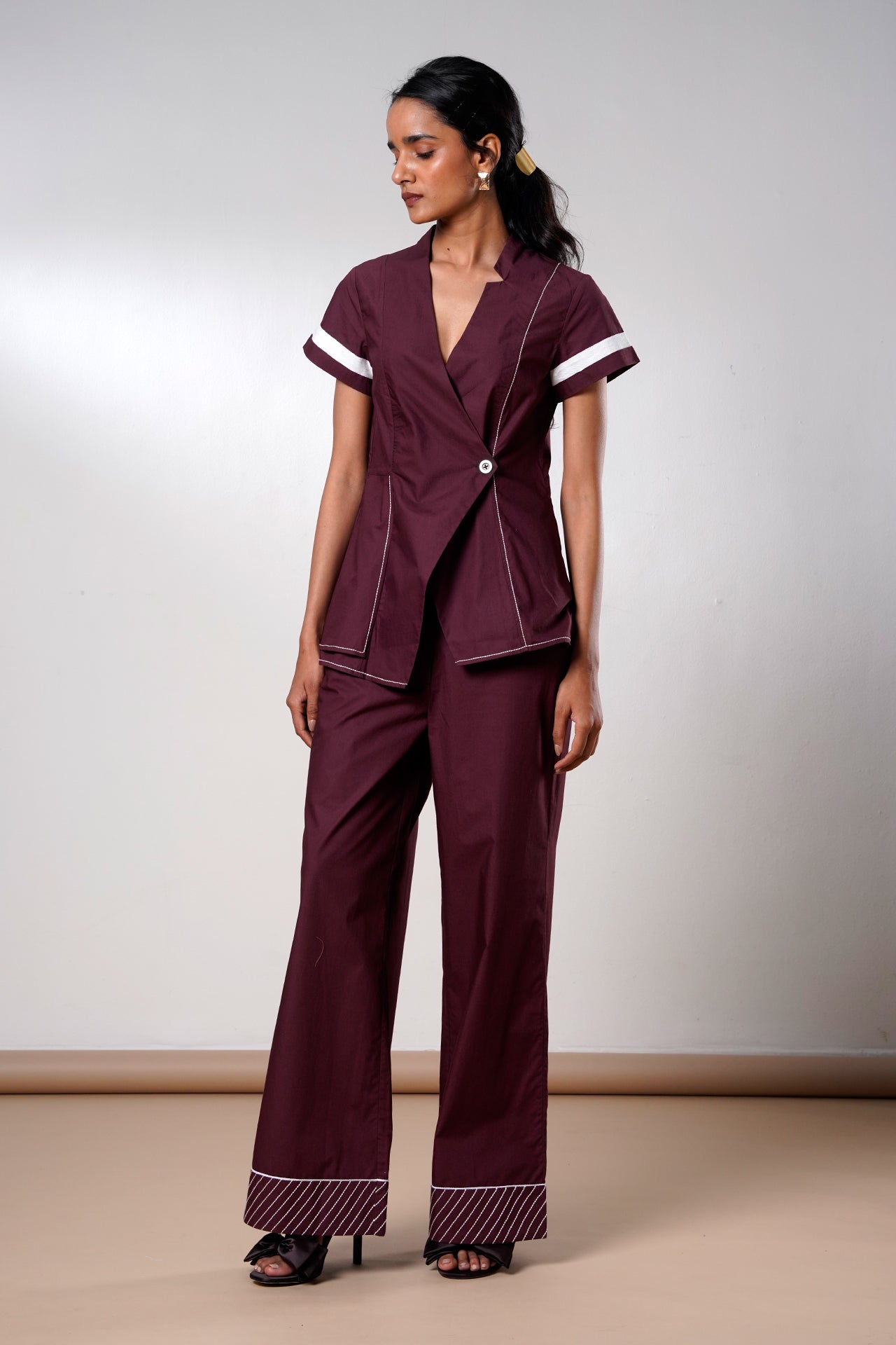 Brandy – Fold and Flow Wrap Top with Pants