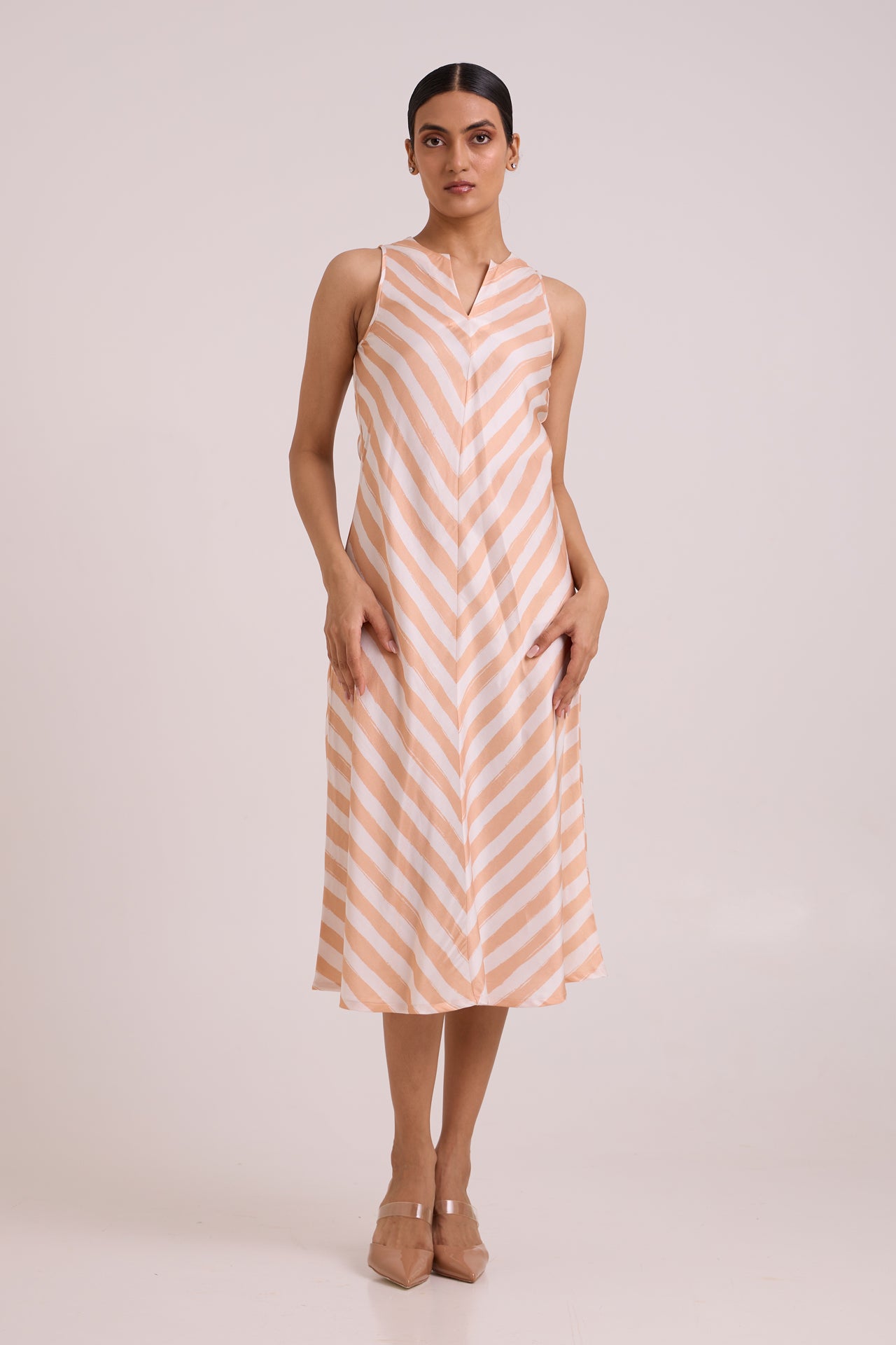 Neo - Almond Burst Flap Trench & Slip Dress