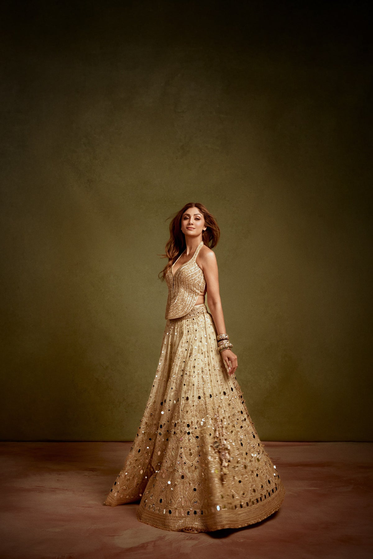 Shilpa Shetty In Saanjh Lehenga Set