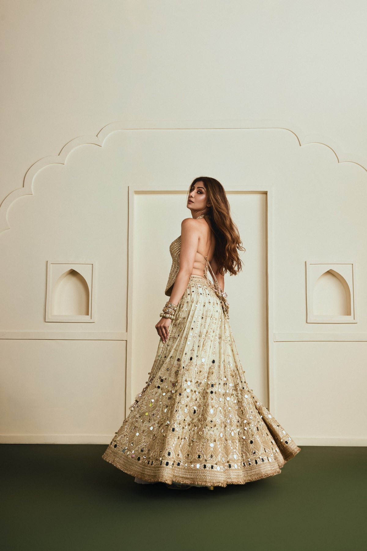 Shilpa Shetty In Saanjh Lehenga Set