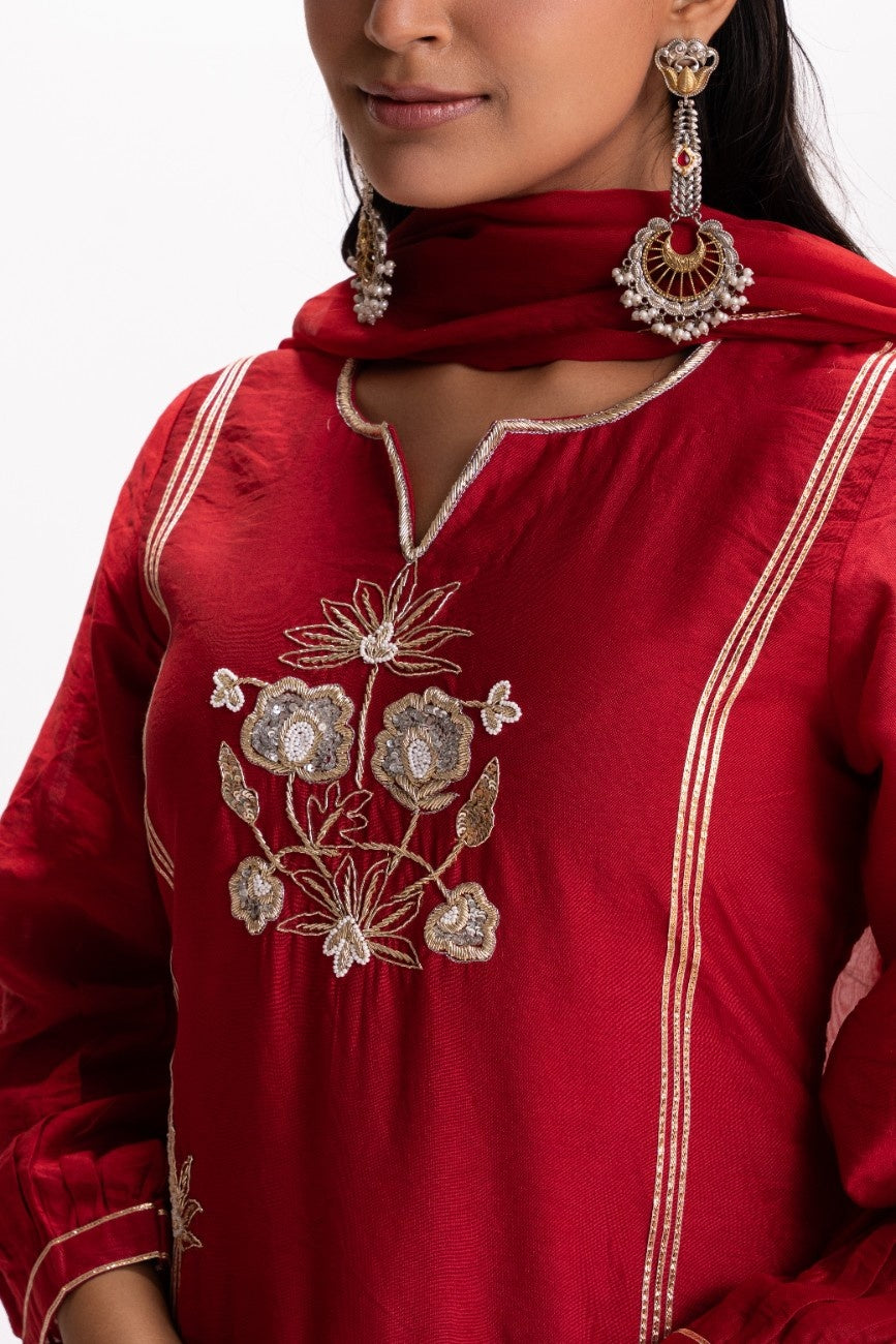 GOTA EMBROIDERED KURTA SET