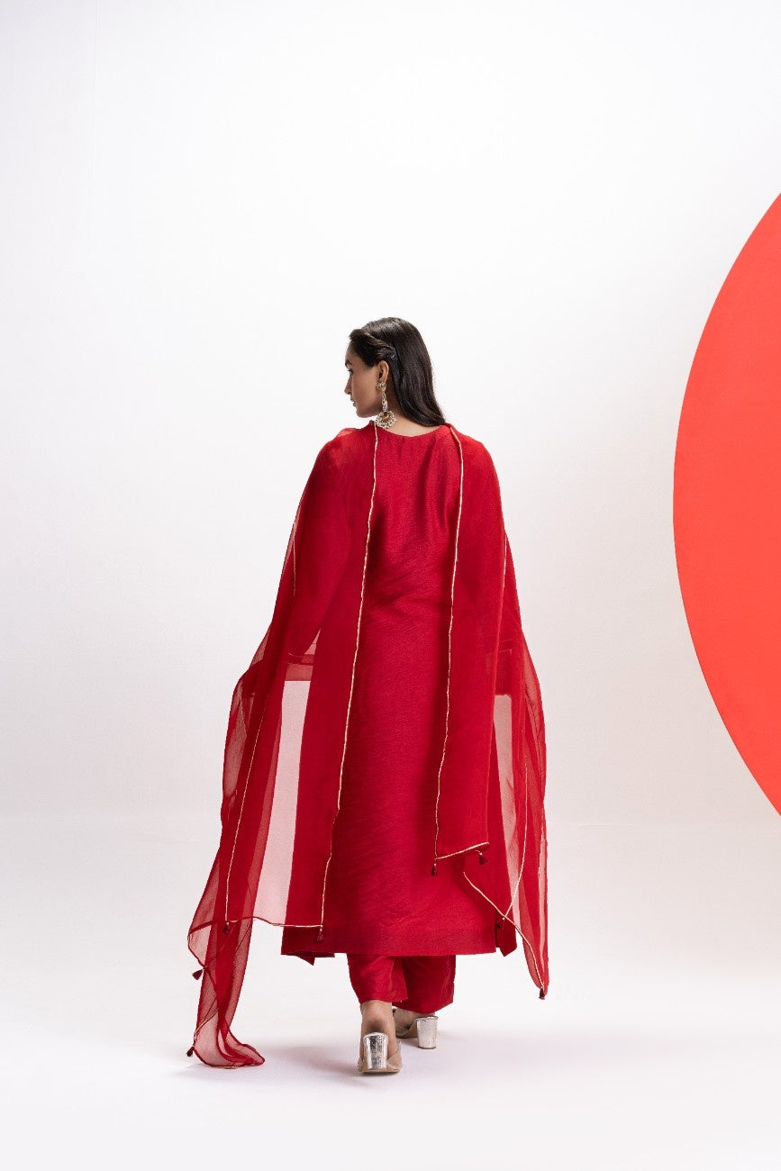 GOTA EMBROIDERED KURTA SET