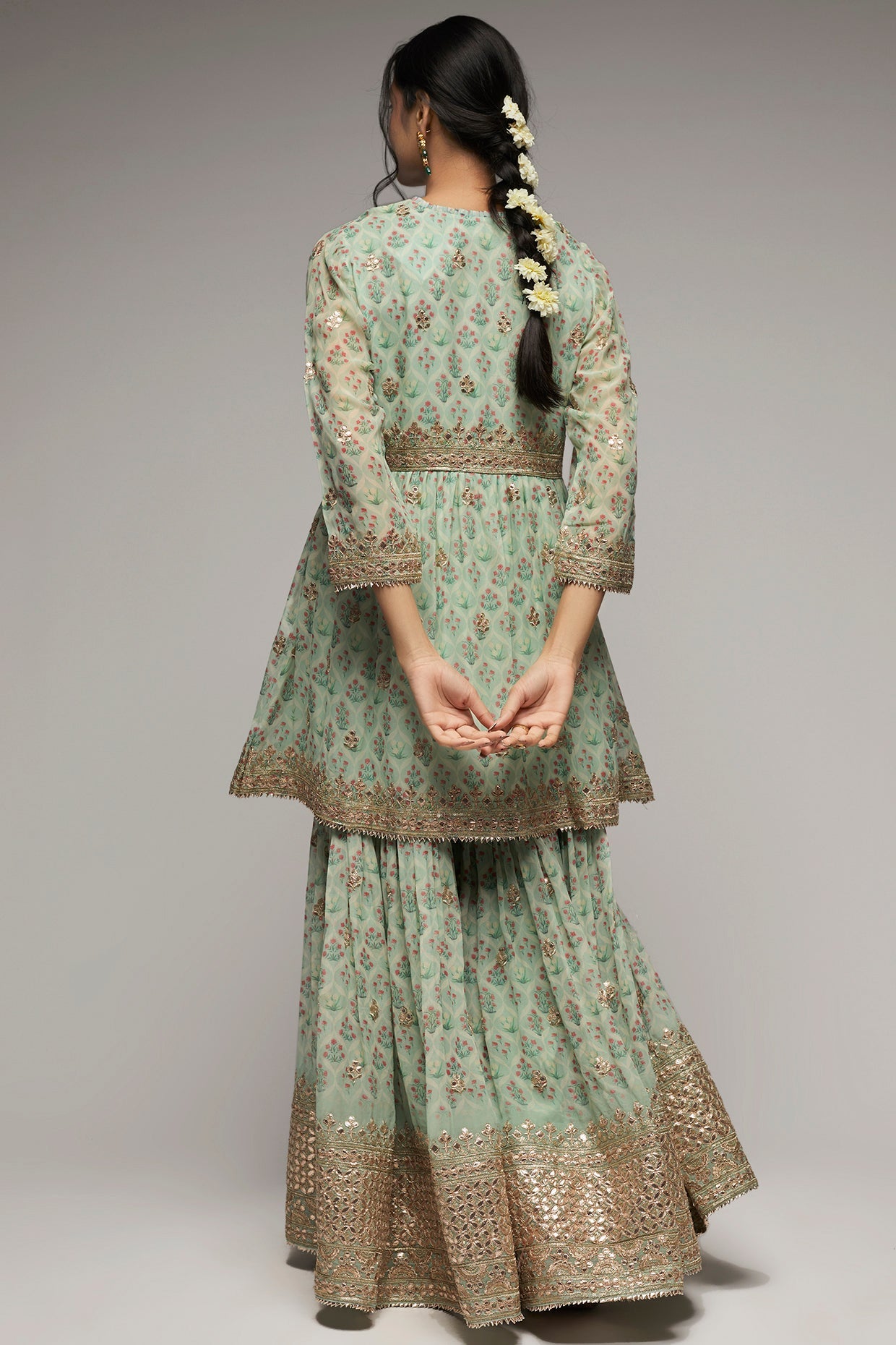 Nusrat Peplum Sharara Set