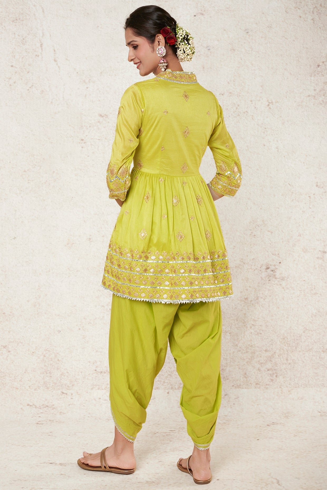 Punam Short Peplum With Dhoti