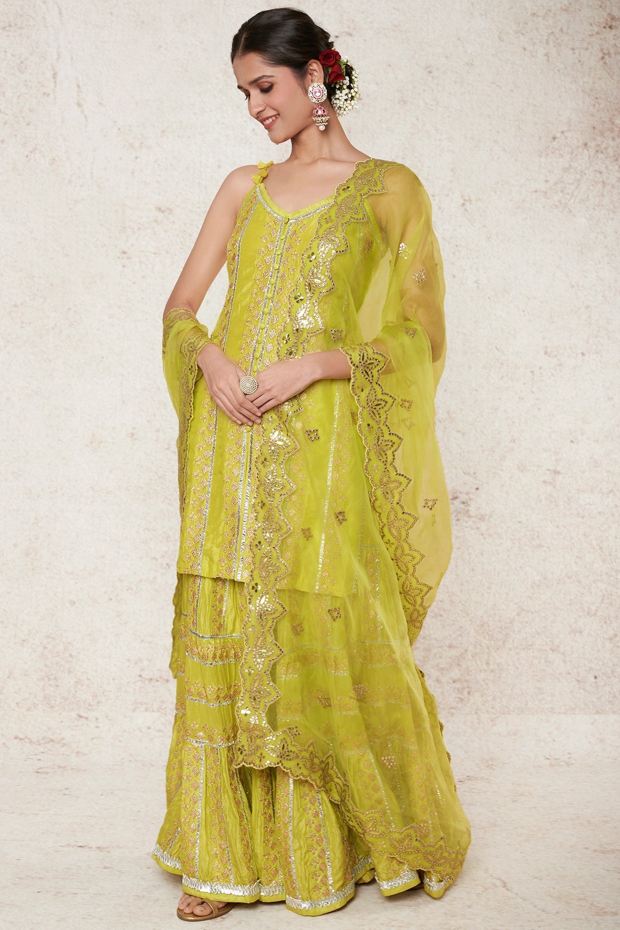 Kayra FO Kurta With Sharara and Dupatta