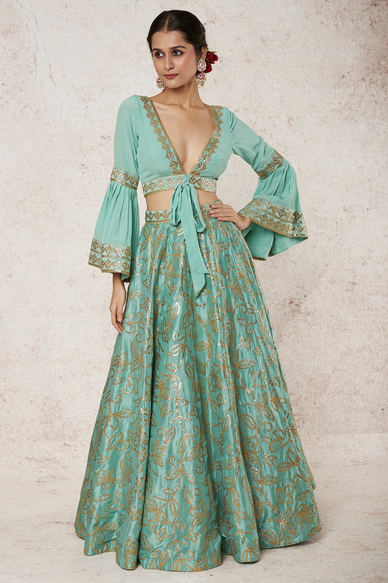 Ayka Tie up Top With Victorian Skirt