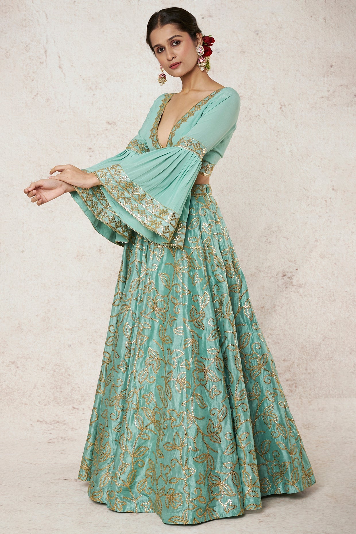 Ayka Tie up Top With Victorian Skirt