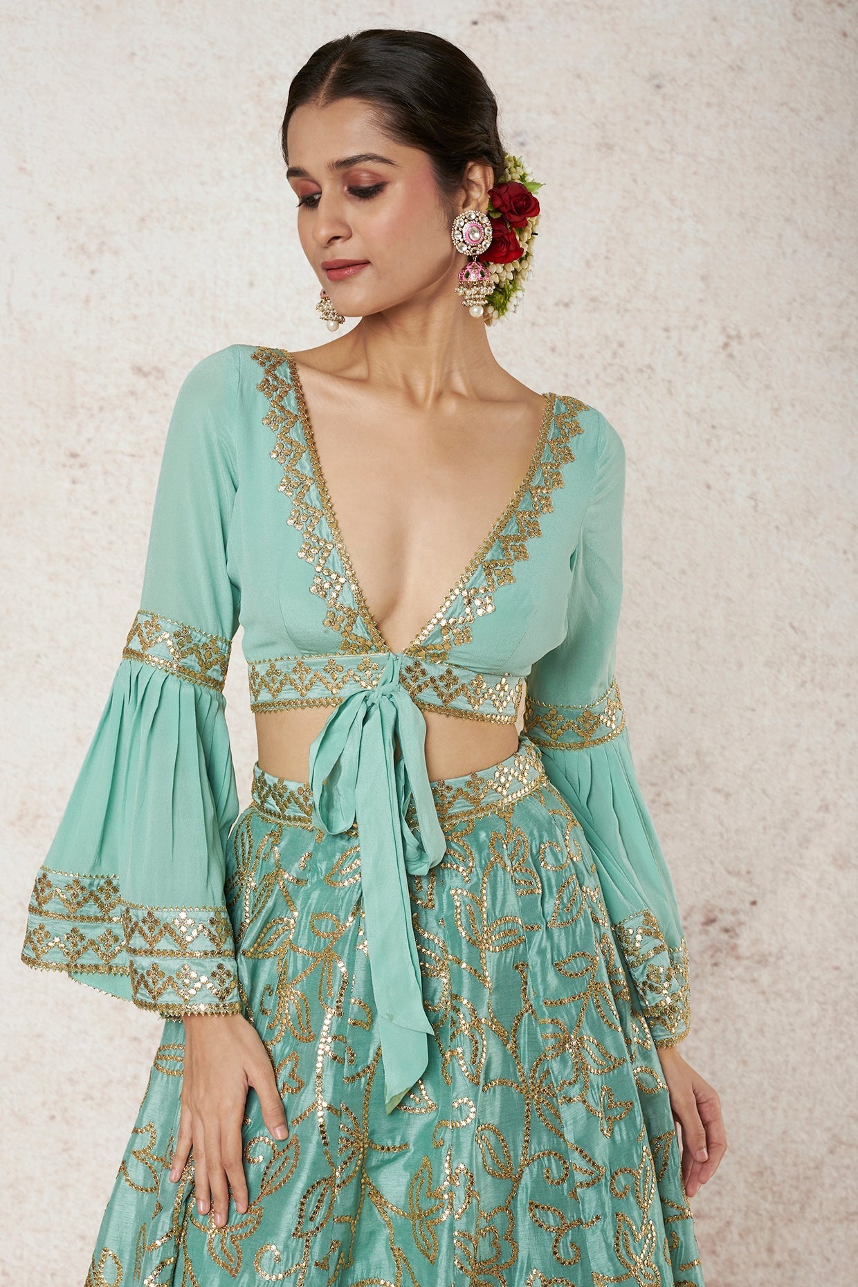 Ayka Tie up Top With Victorian Skirt