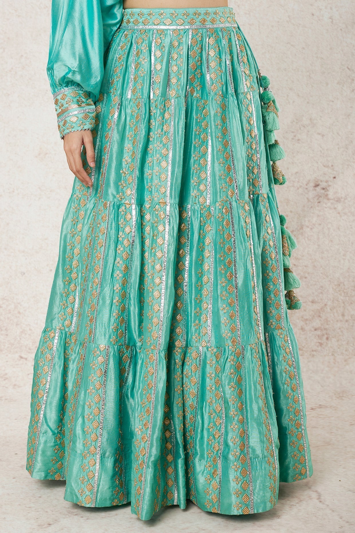 Falak Tie Top With Vitorian Skirt