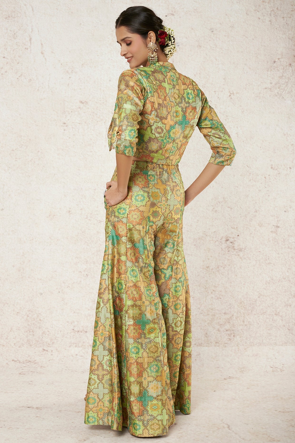 Shabnam Short Jacket and Bustier with pants