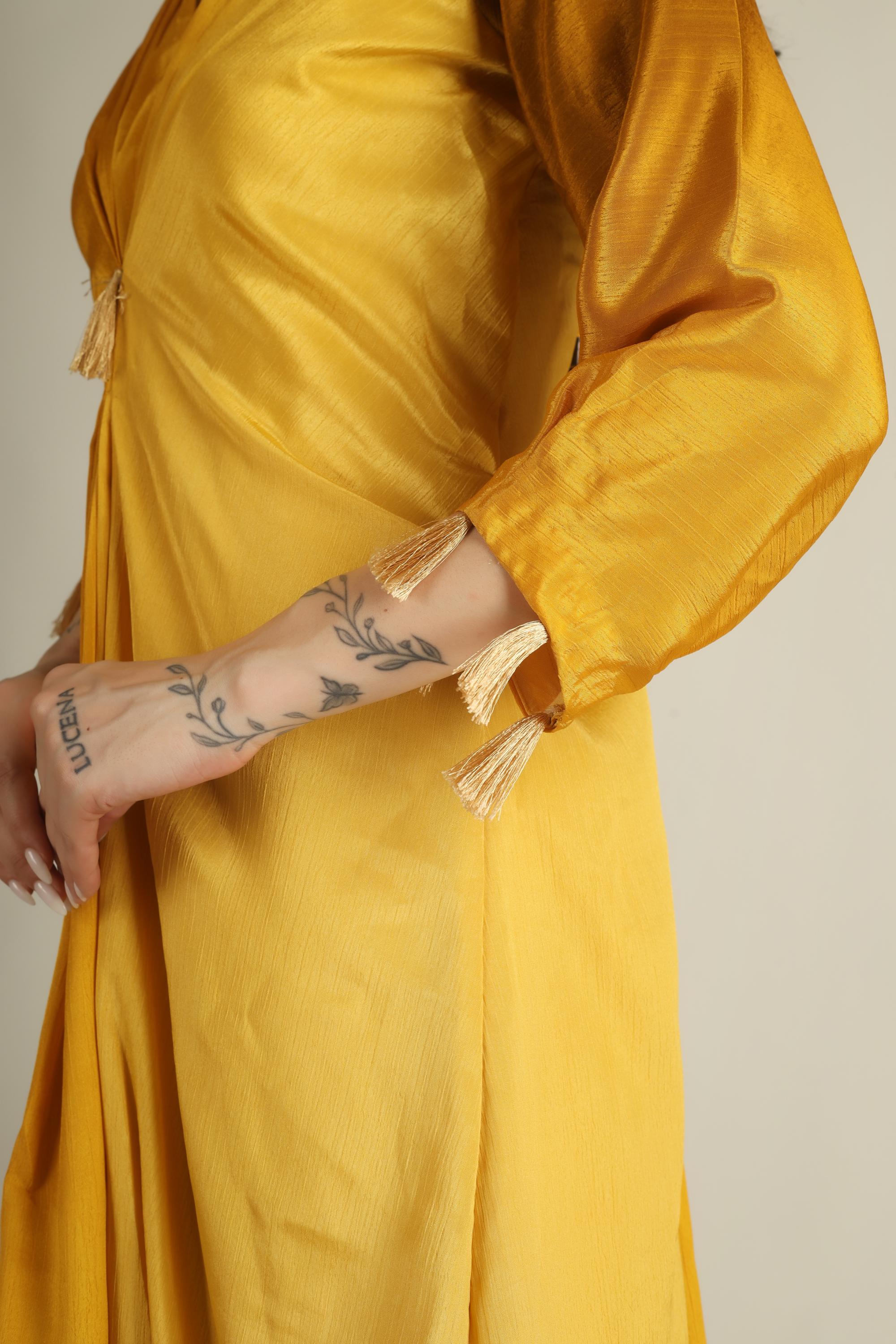 Women's Yellow ombre Indo- western