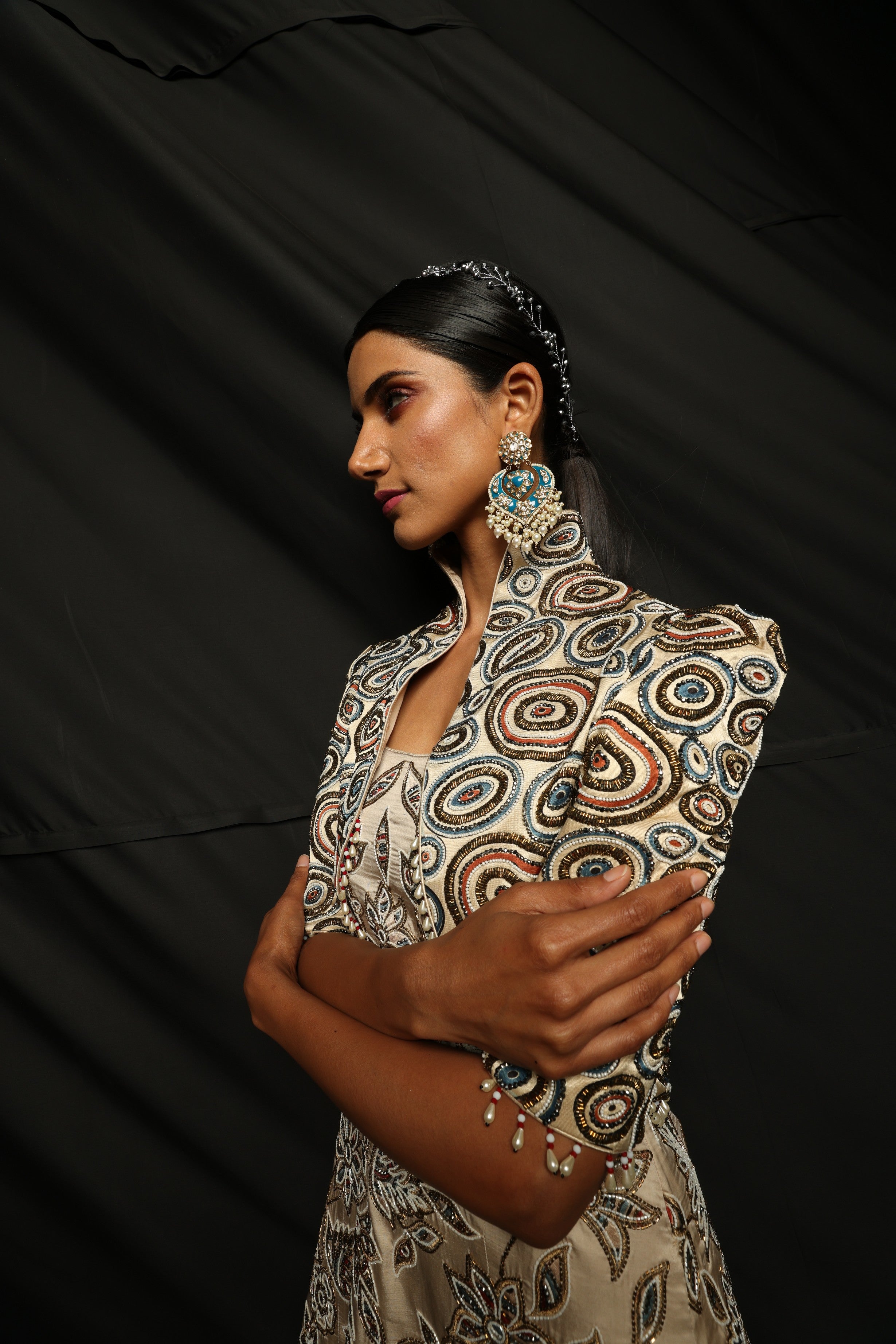 AURORA KURTA JACKET & 3 LAYERED SHARARA