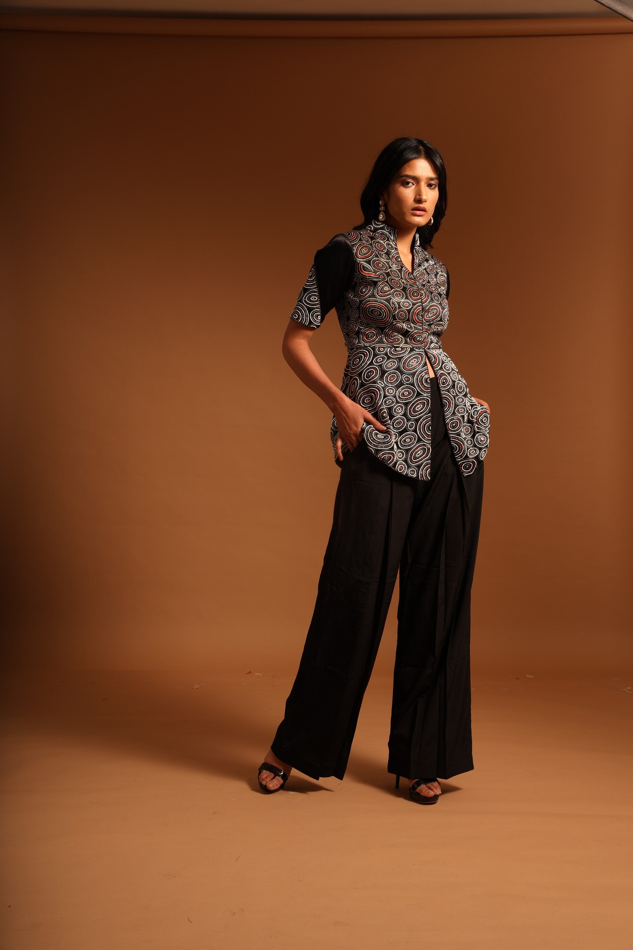 KUMA PEPLUM TOP WITH STRAIGHT PANTS