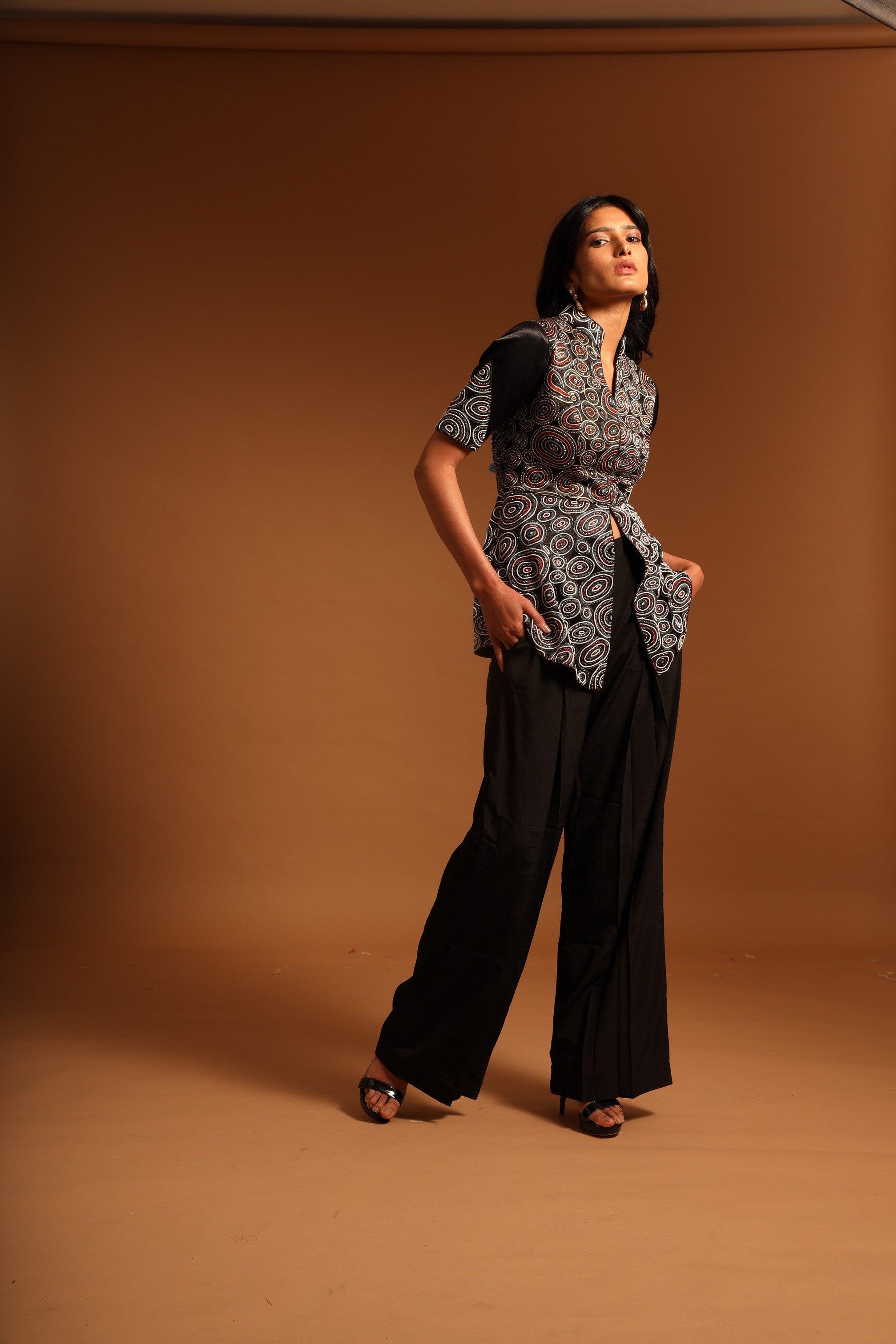 KUMA PEPLUM TOP WITH STRAIGHT PANTS