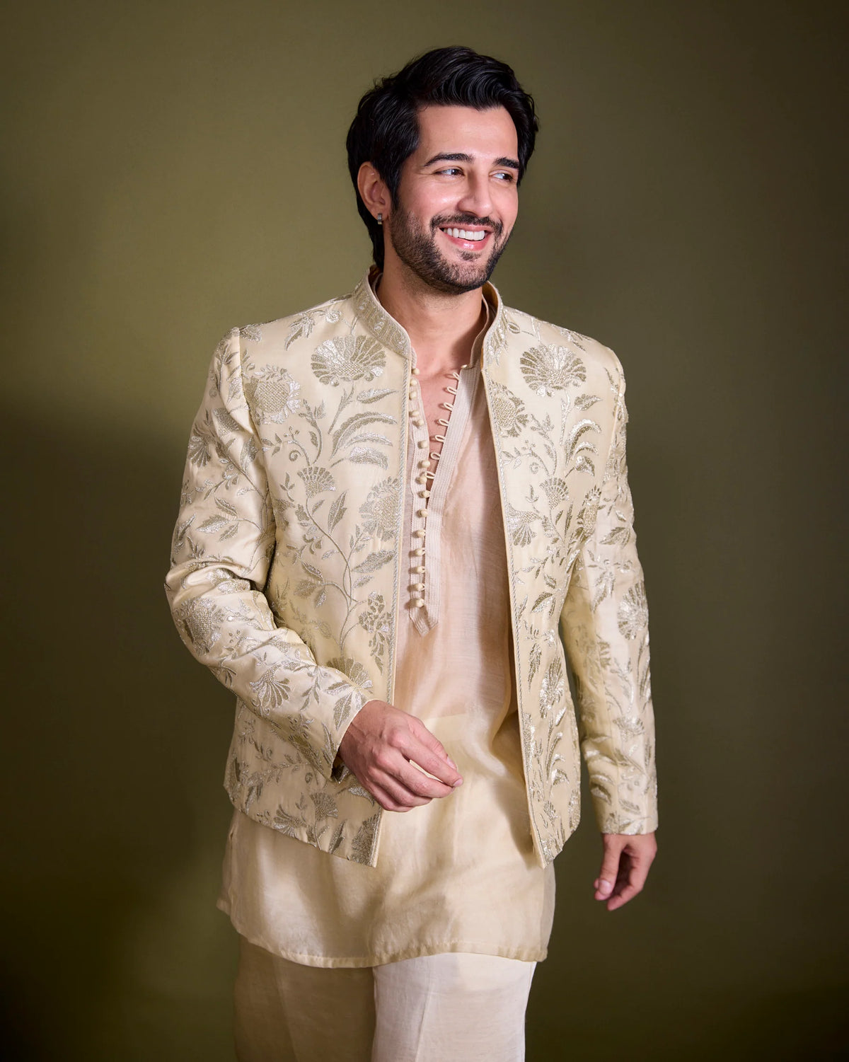 Adiya seal in Dhir Jacket Set